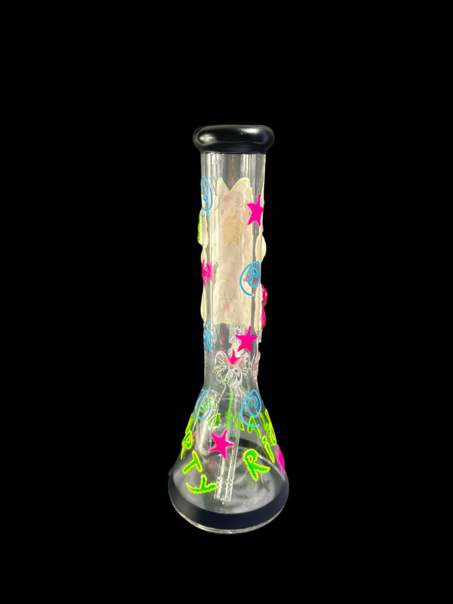SCULPTED ZOMBIE RICK GLASS BONG *GLOWS IN THE DARK*