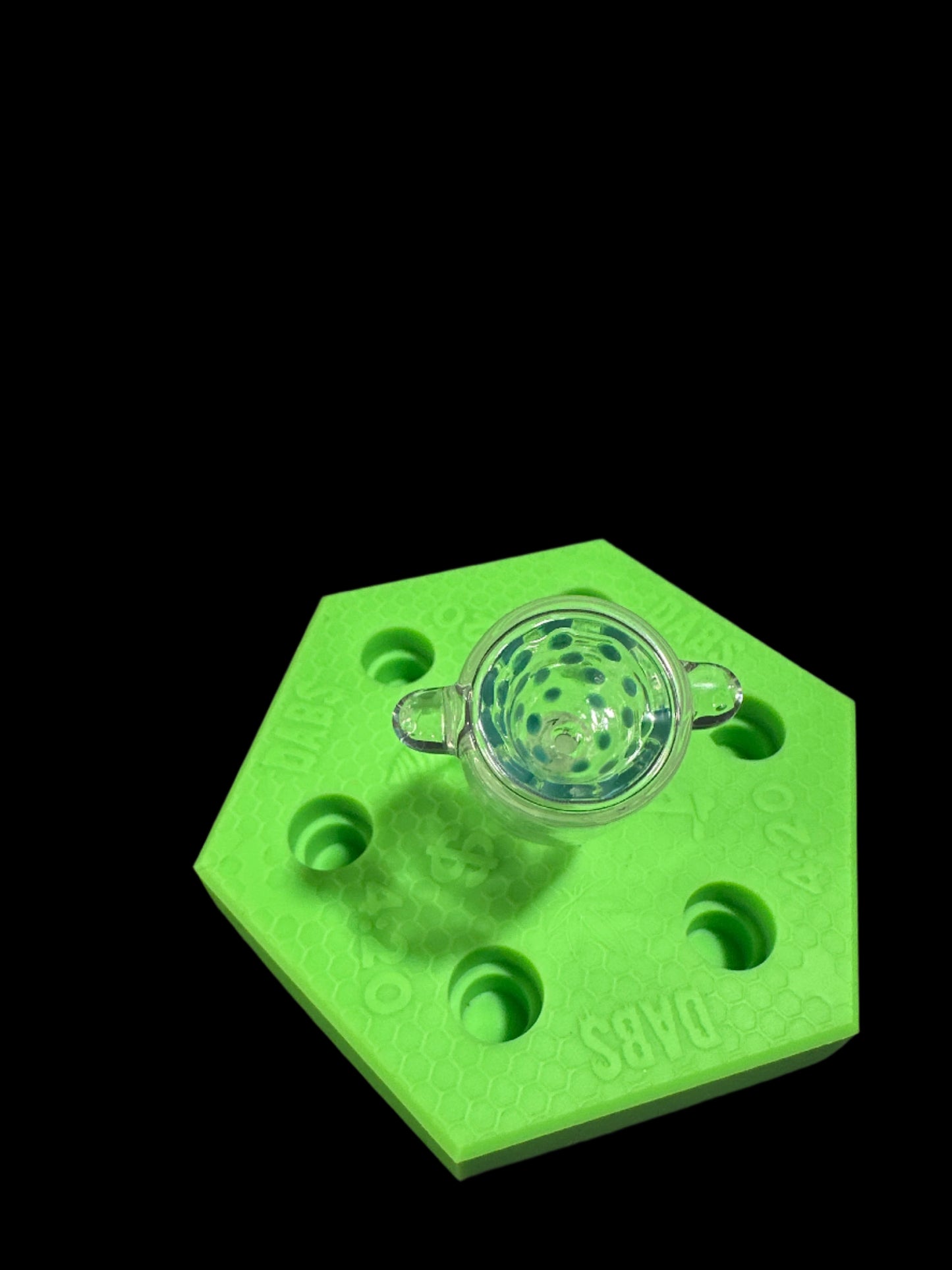 14MM DOTTED BLUE BOWL PIECE