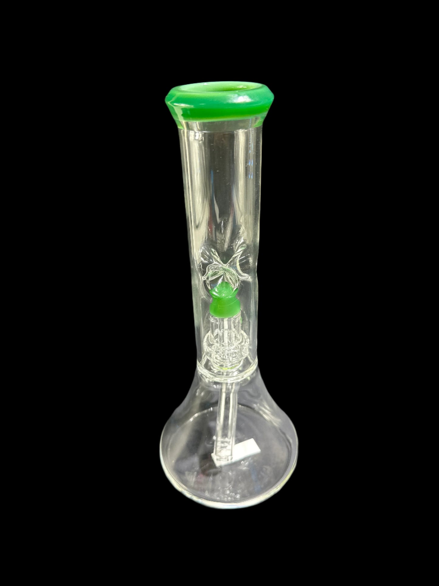 MEDIUM GREEN MOUTHPIECE GLASS BONG