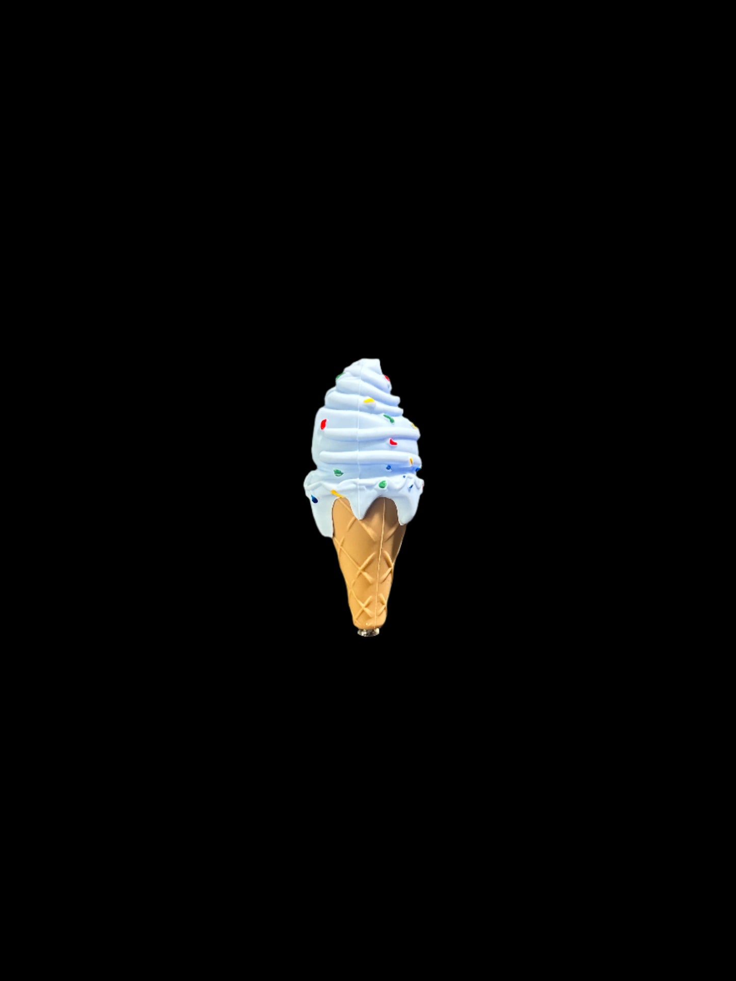 BLUE ICE CREAM CONE SILICONE HAND PIPE