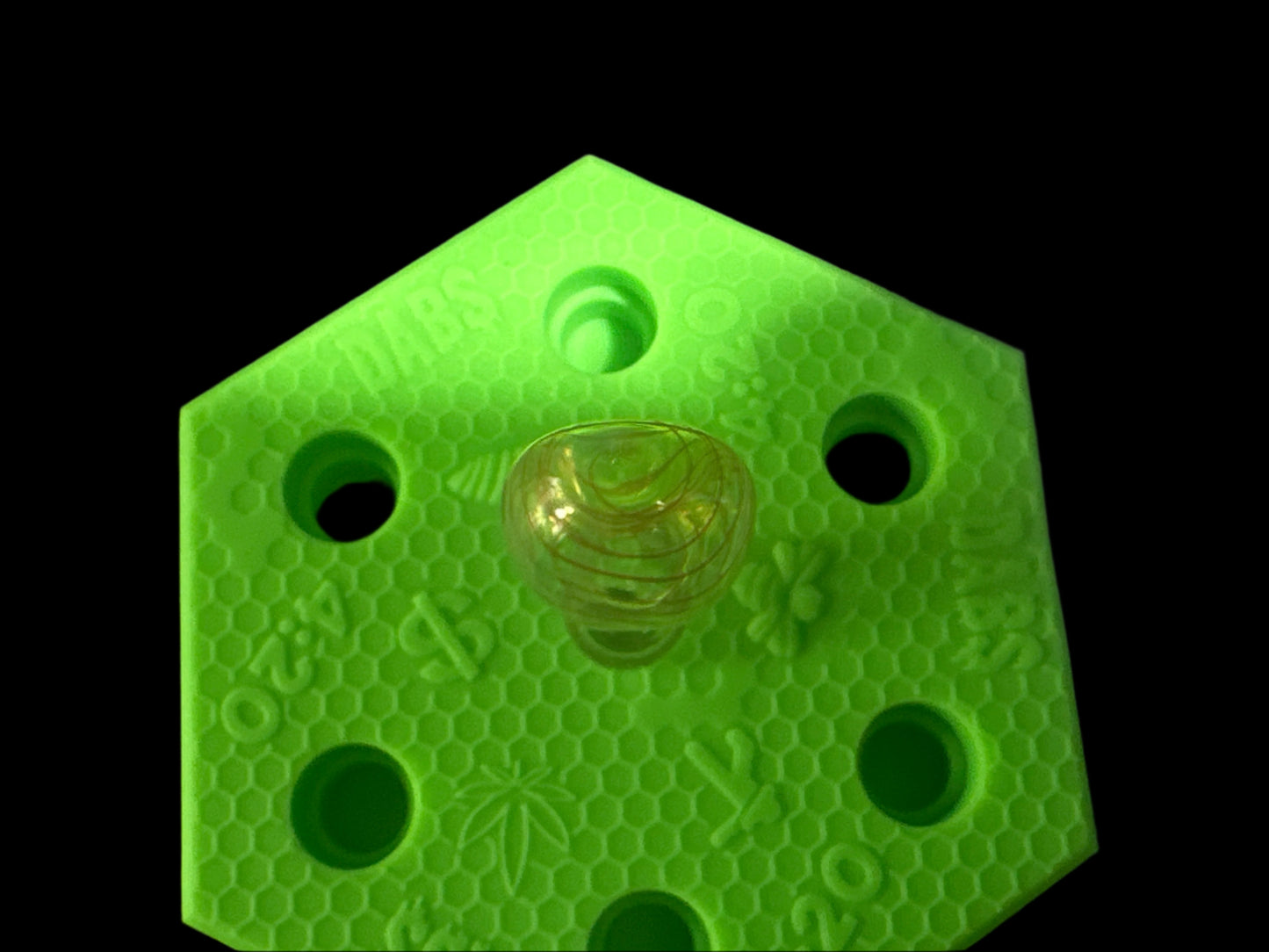 SMALL ORANGE AND CLEAR HAND PIPE