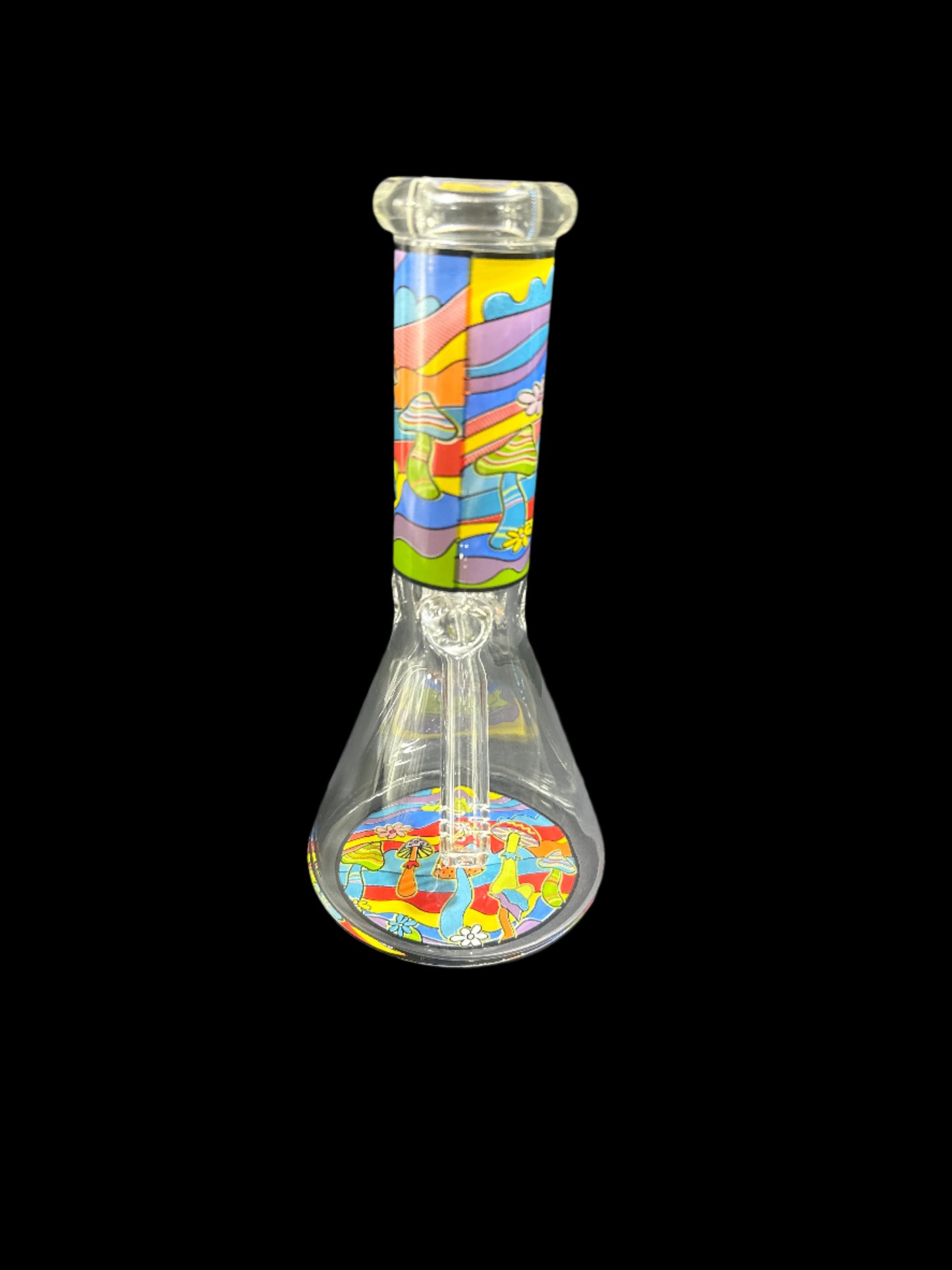 SMALL TRIPPY MUSHROOM GLASS BONG