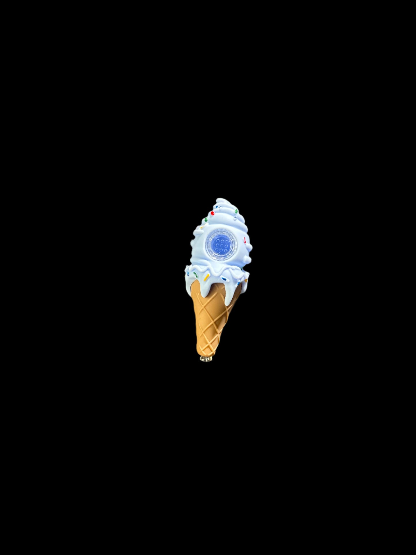 BLUE ICE CREAM CONE SILICONE HAND PIPE
