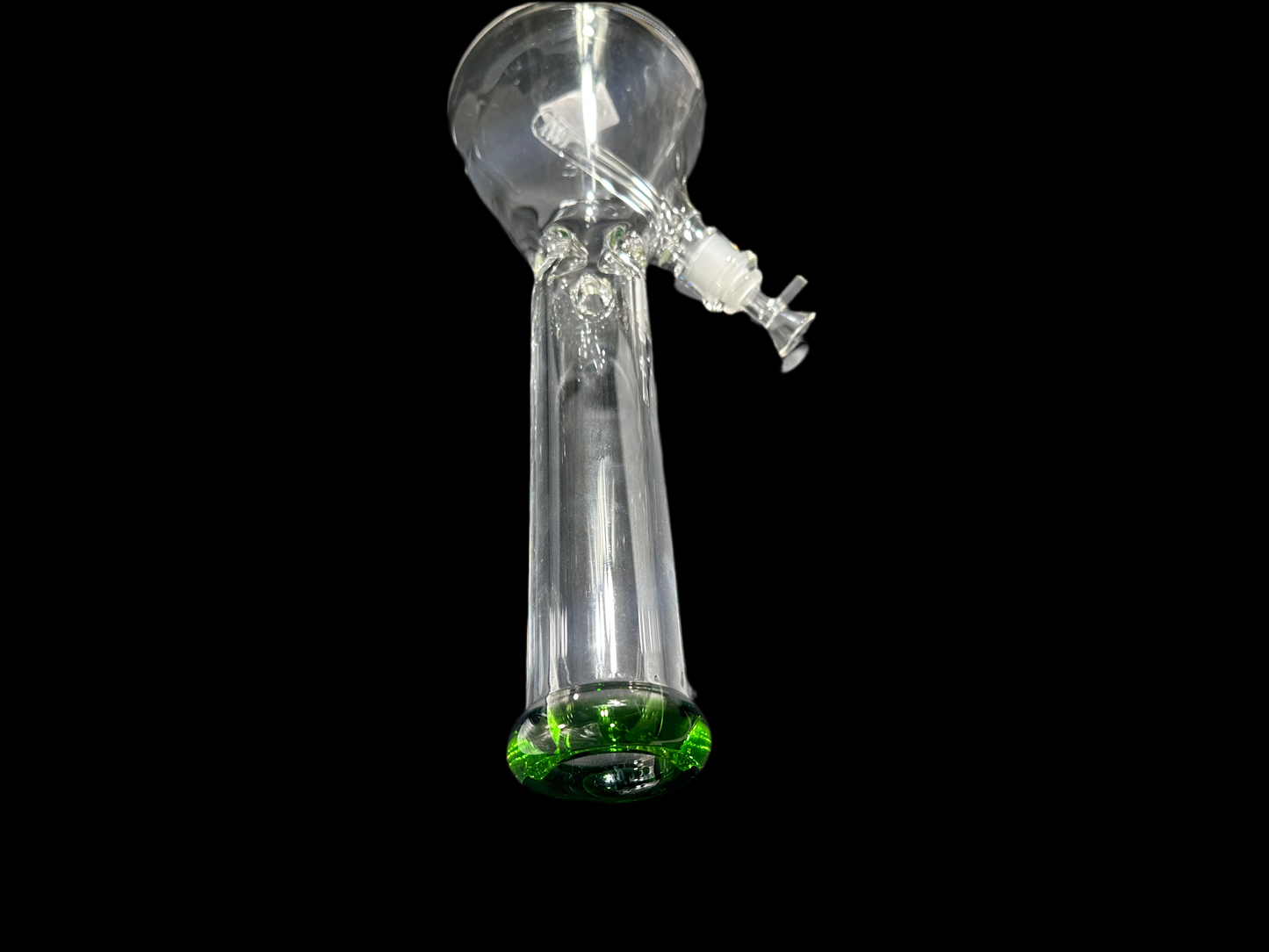 LARGE BEACOR GREEN MOUTHPIECE GLASS BONG + DAB