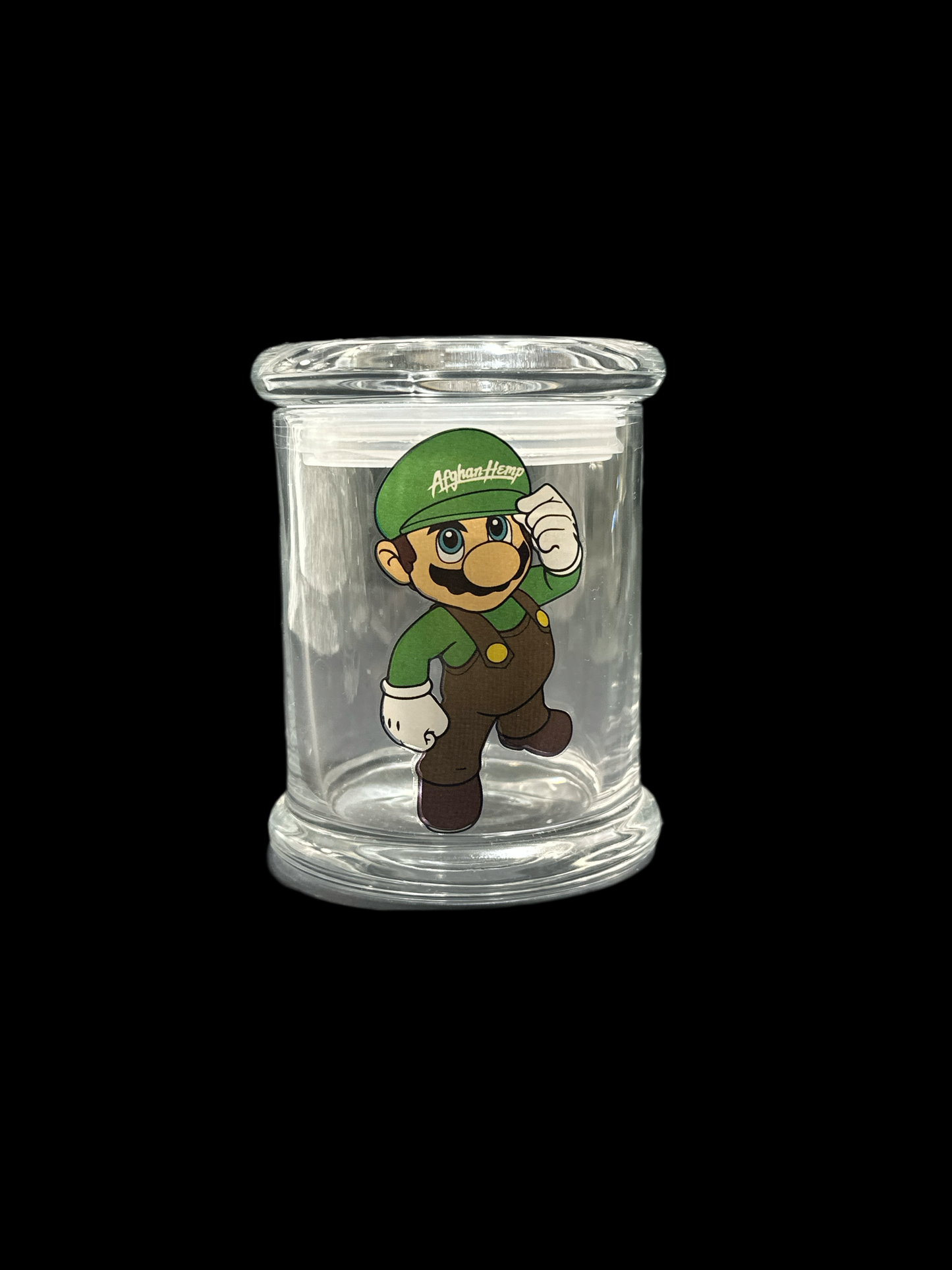 1oz SMELL PROOF GLASS JAR MARIO LOGO