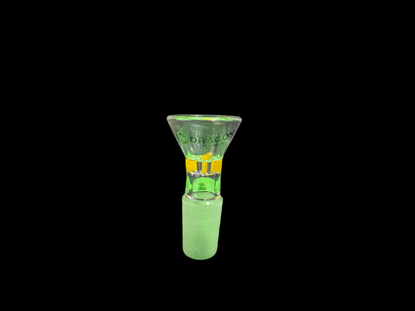 14MM YELLOW DRAGON PLATINUM GLASS BOWL PIECE