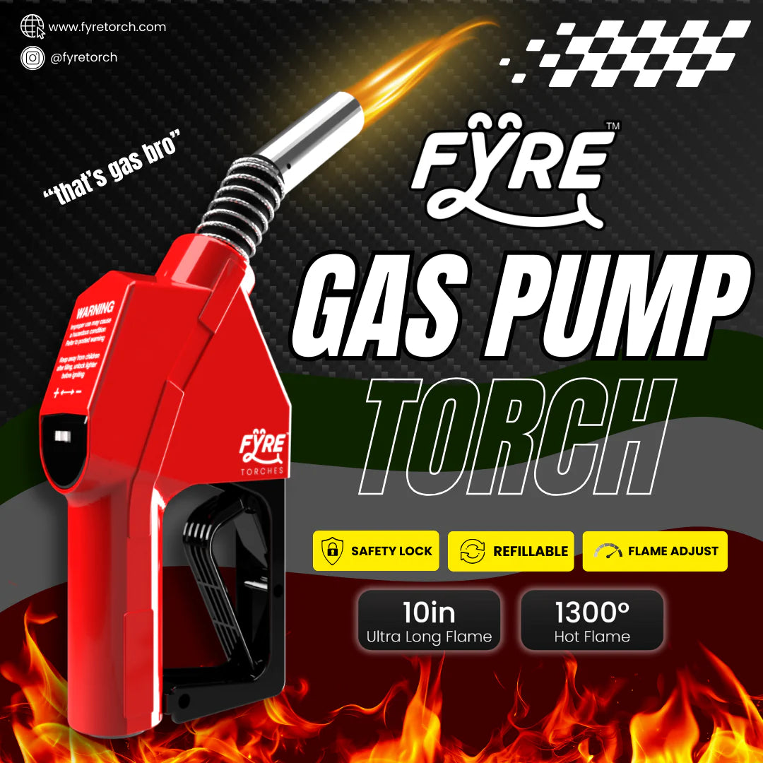 Gas Pump" Shaped Torch Refillable and Adjustable Flame