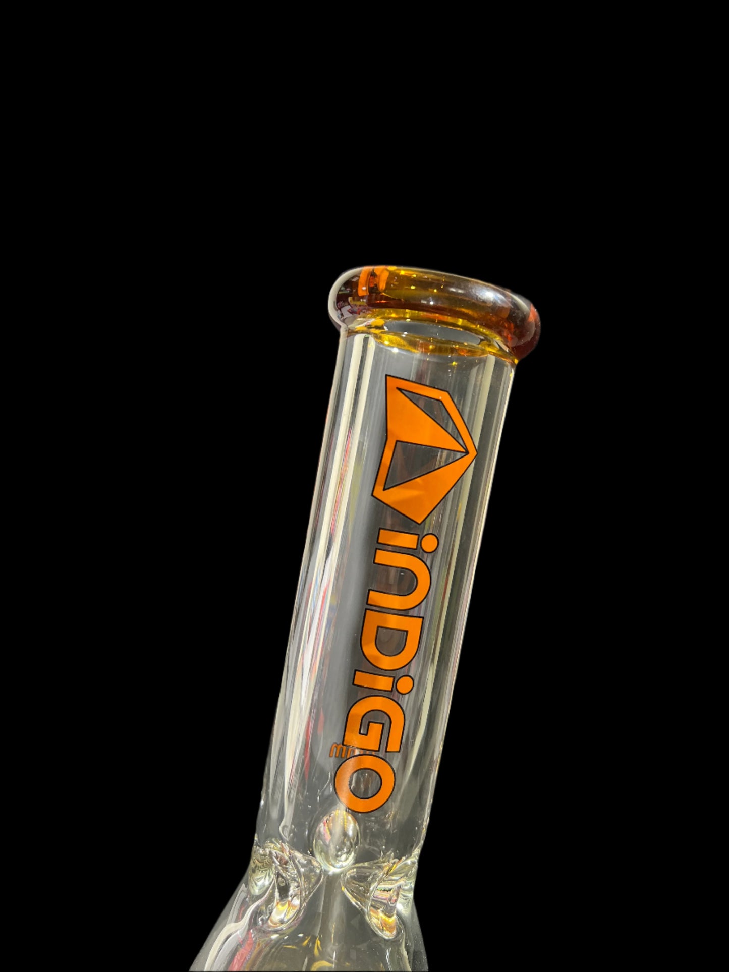 INDIGO CLEAR GLASS BONG 9MM USA GLASS