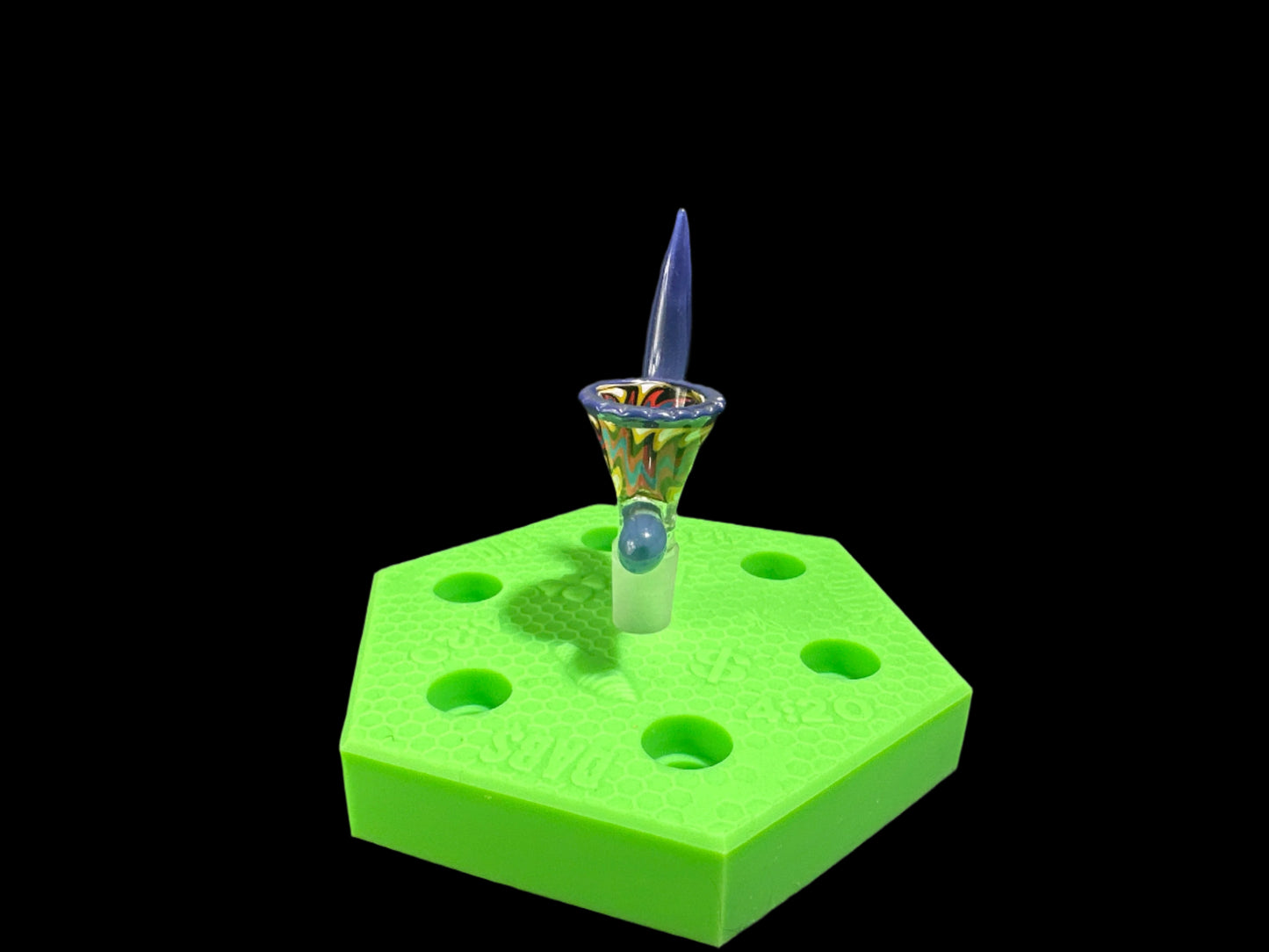 14MM BLUE BOWL HORN PIECE