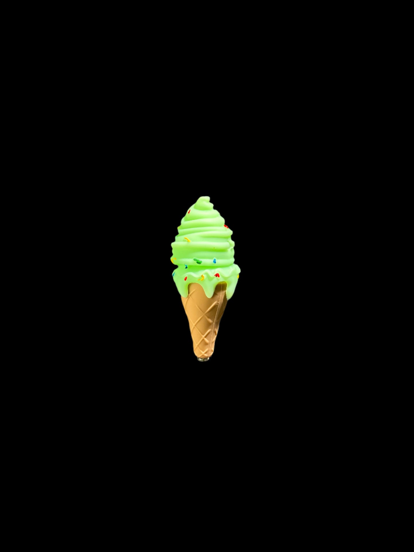 GREEN ICE CREAM SILICONE HAND PIPE