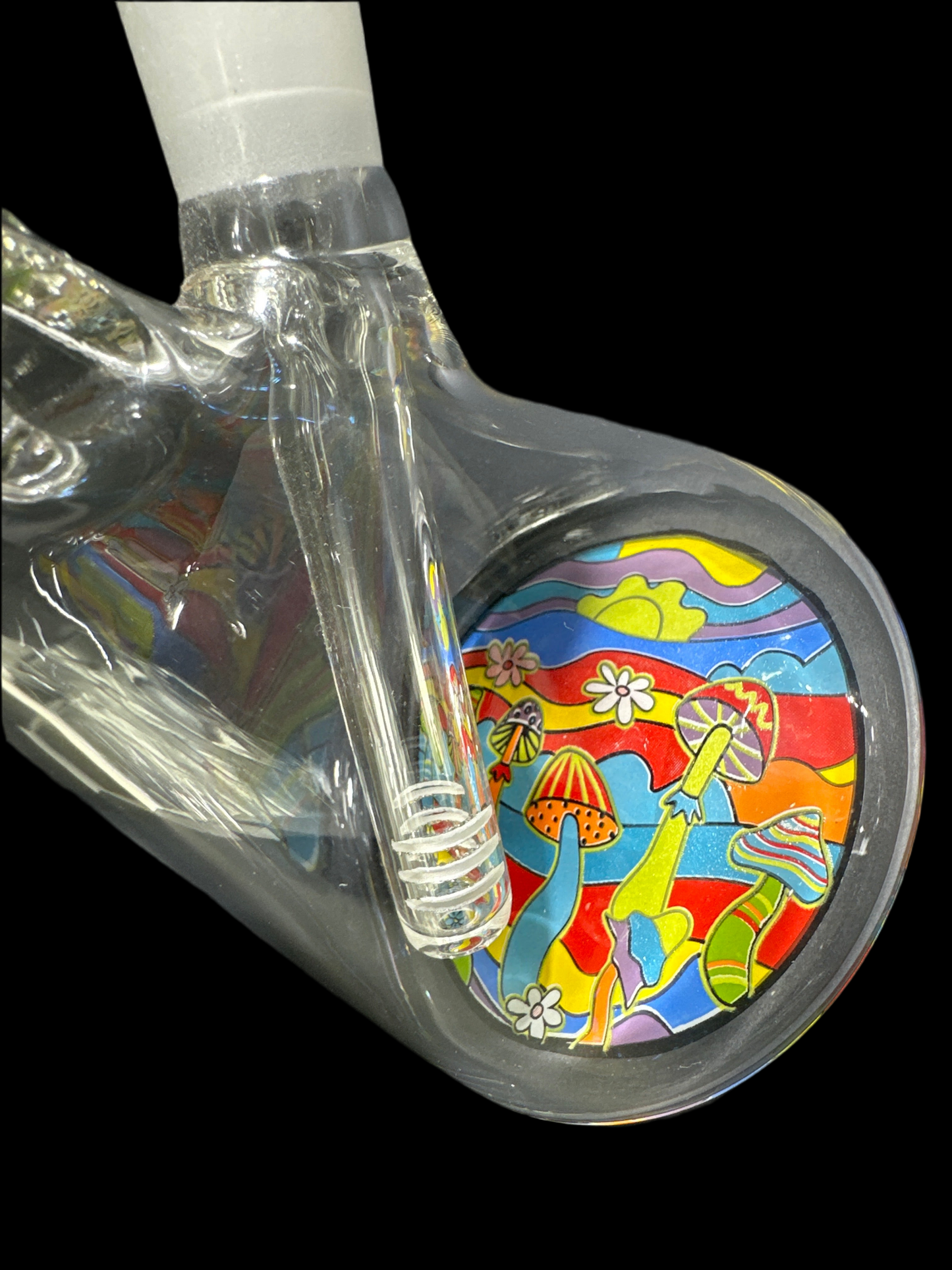 SMALL TRIPPY MUSHROOM GLASS BONG