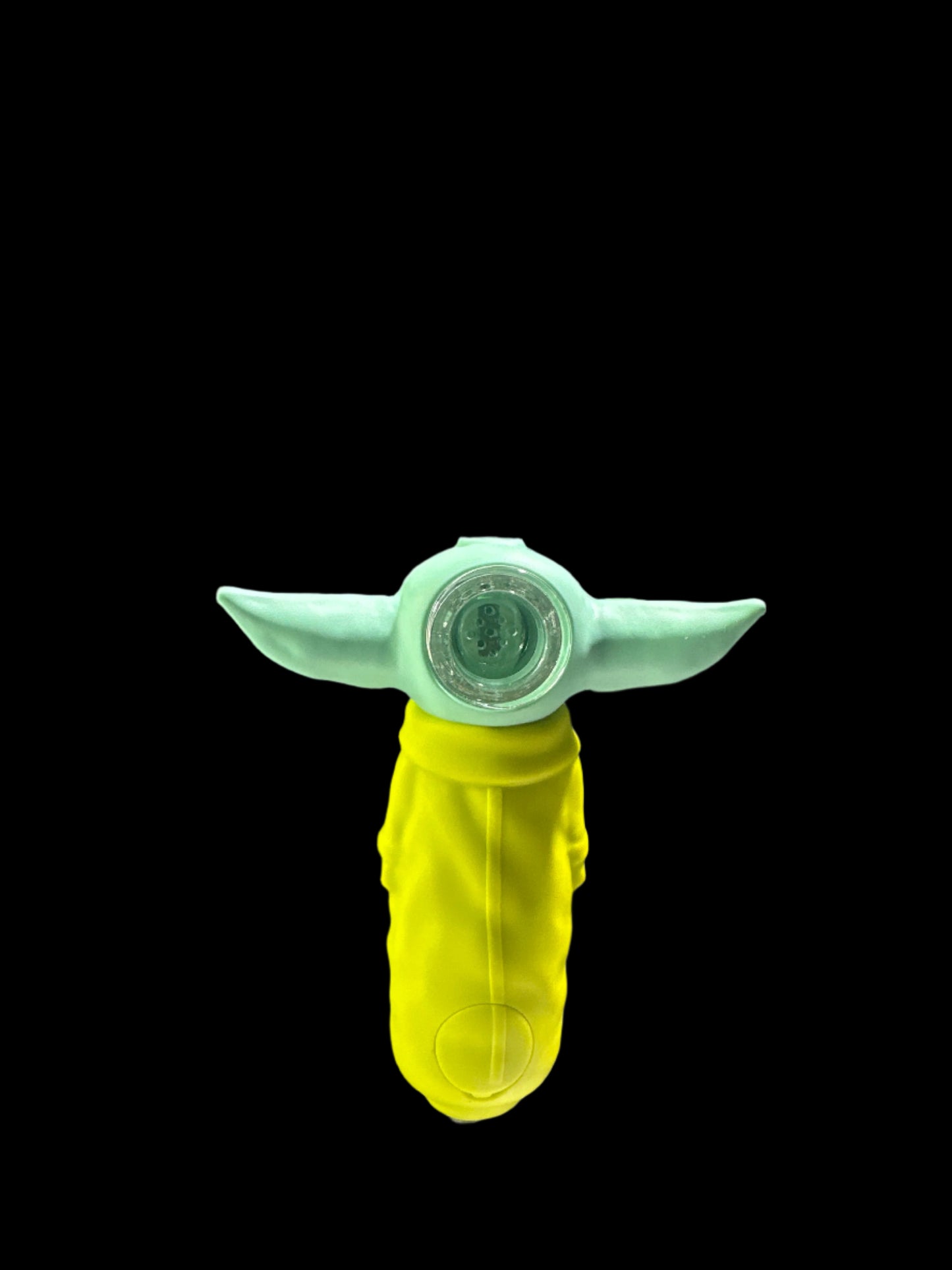 YODA WITH YELLOW ROBE SILICONE HAND PIPE