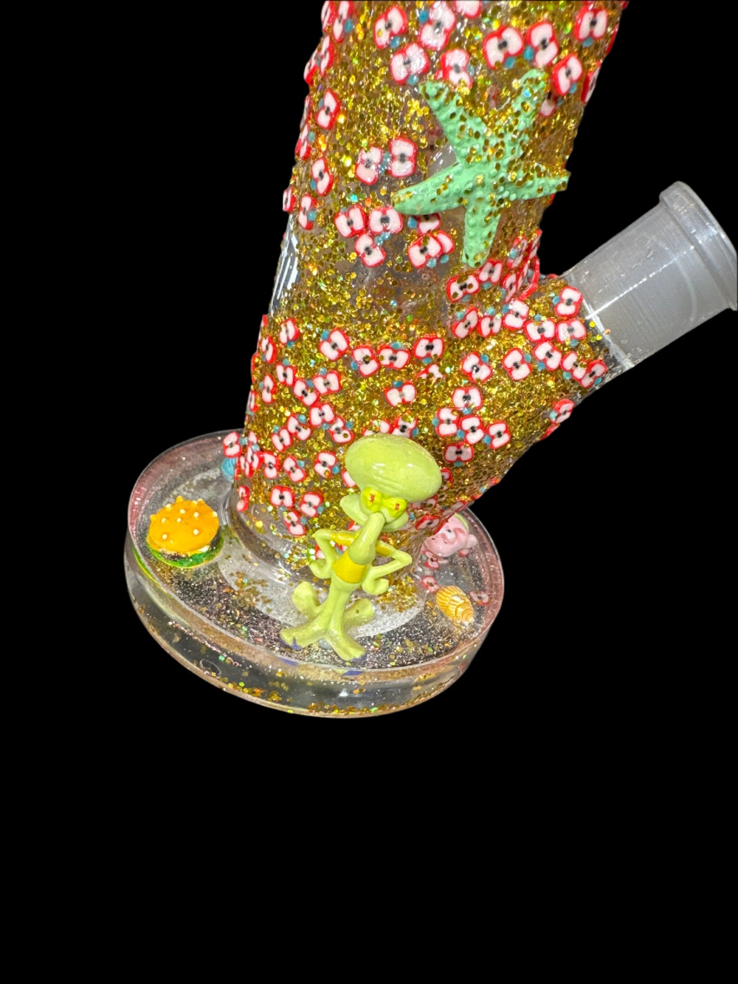 TOON DREAMZ HAND CRAFT SQUIDWARD AND SANDY CHEEKS GLASS BONG