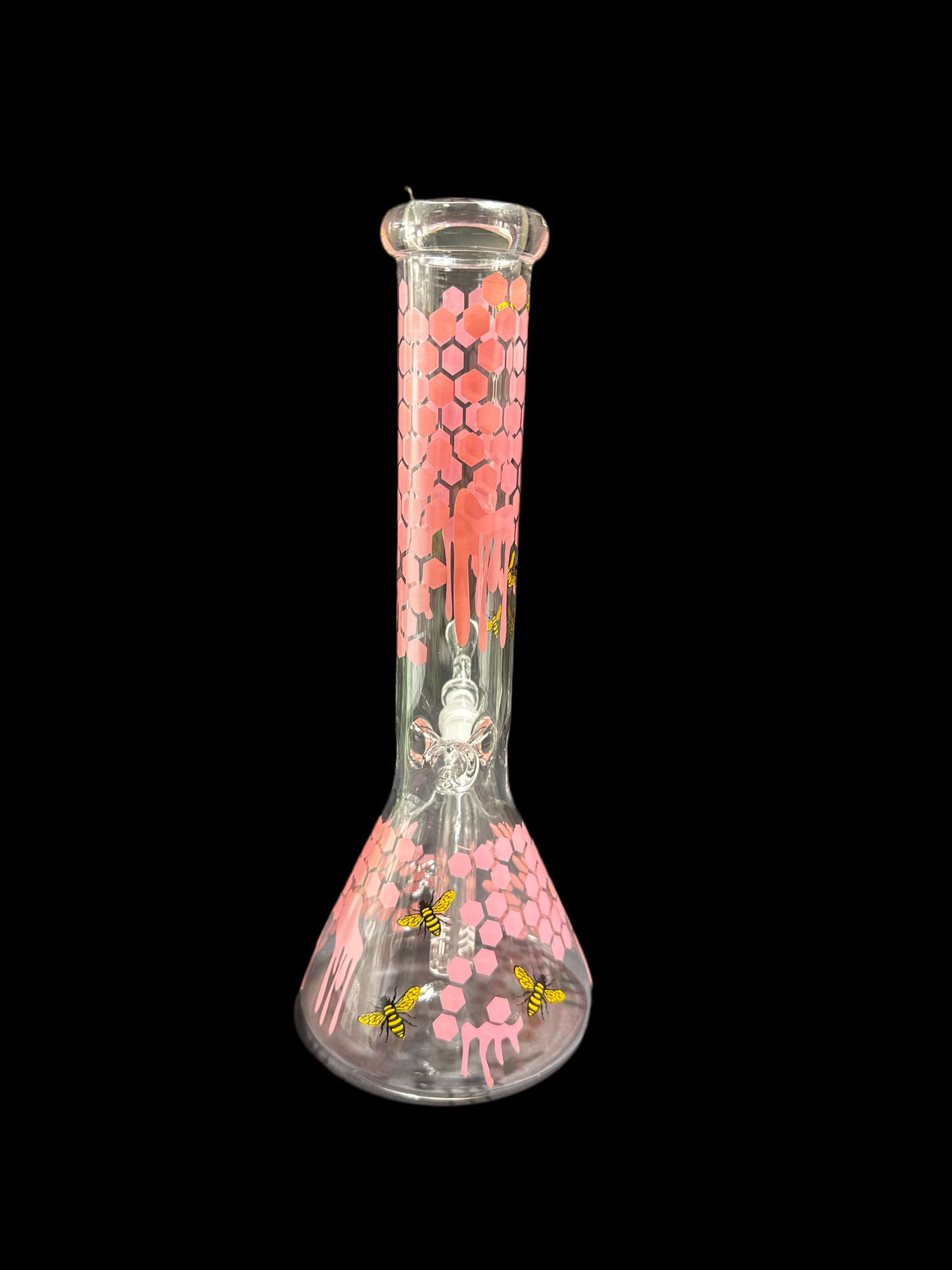 COLORFUL HONEYCOMB GLASS BONG + DAB