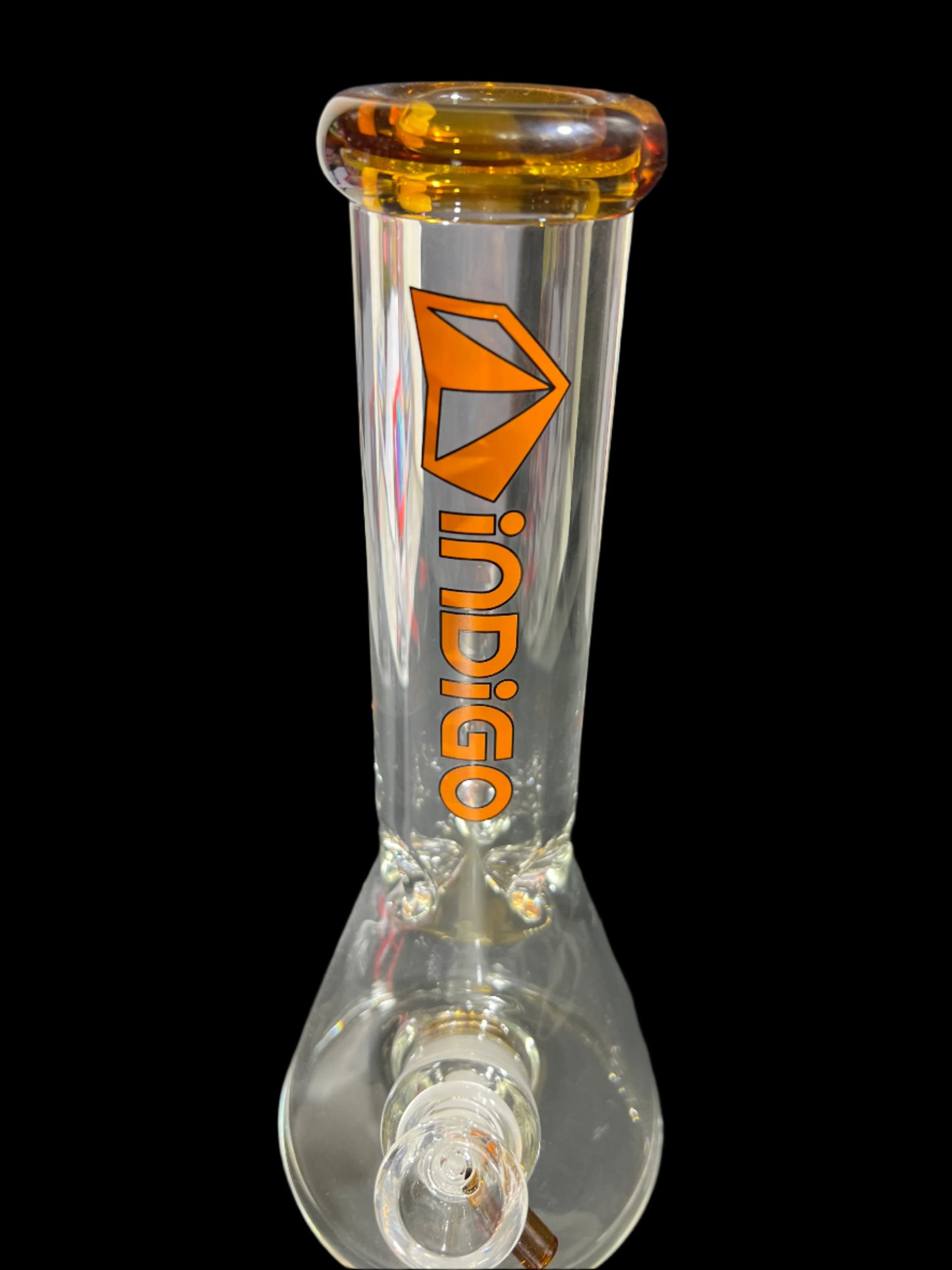 INDIGO CLEAR GLASS BONG 9MM USA GLASS