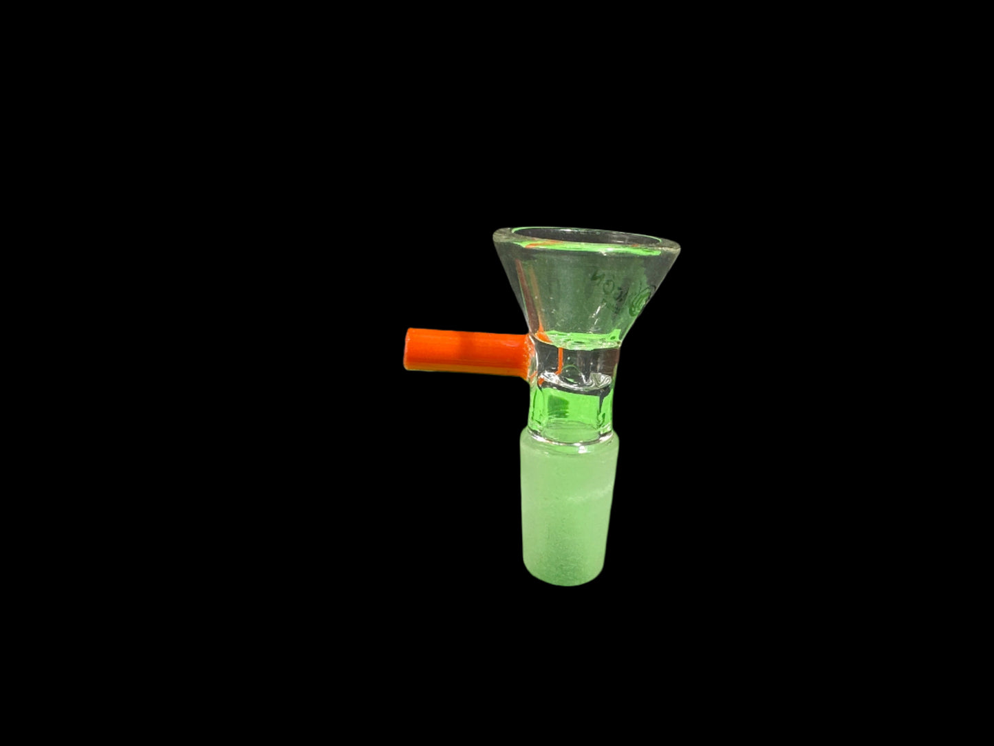14MM ORANGE DRAGON PLATINUM GLASS BOWL PIECE