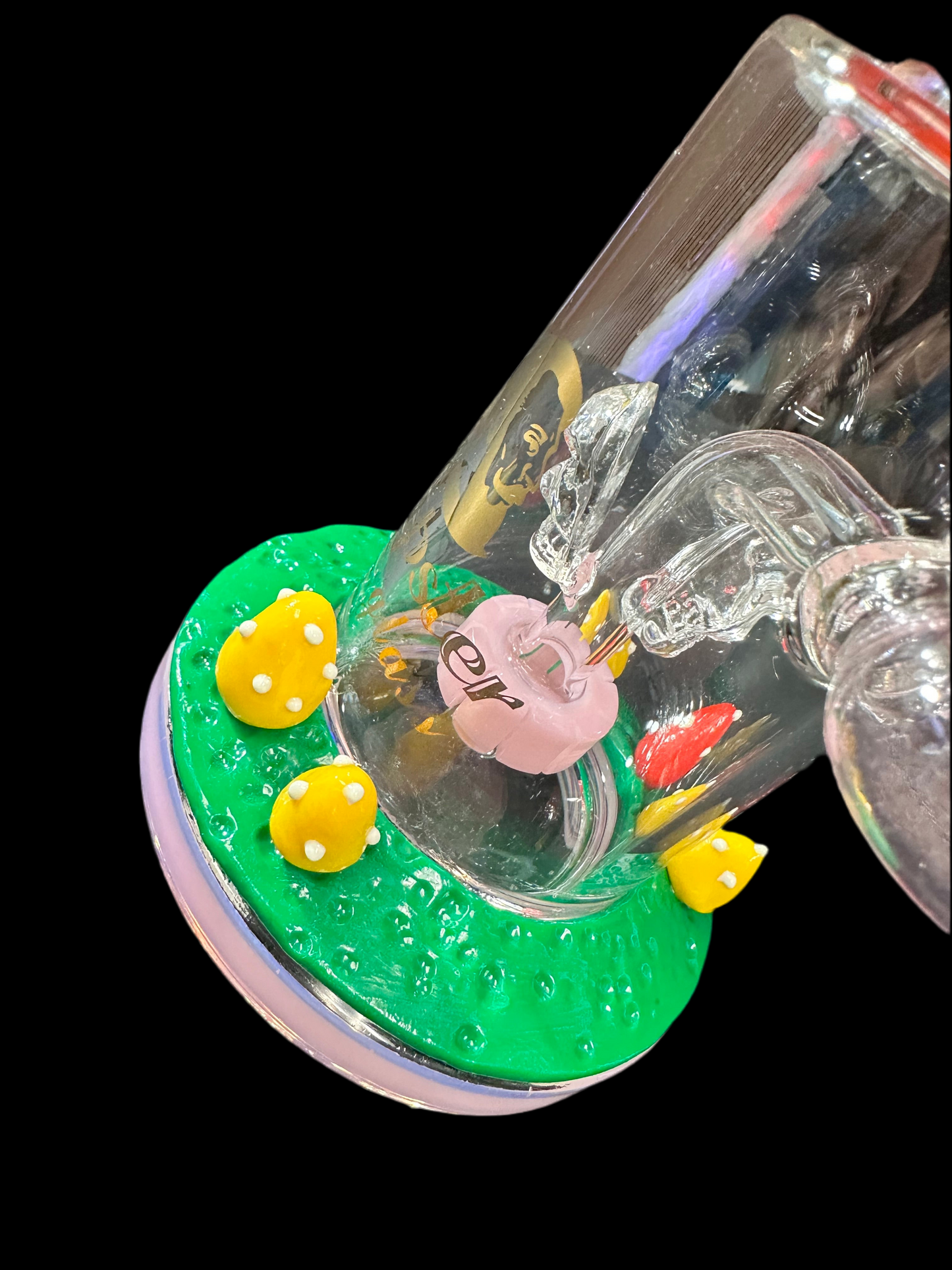 ONE EYE HIPSTER PINK GLASS BONG /DAB