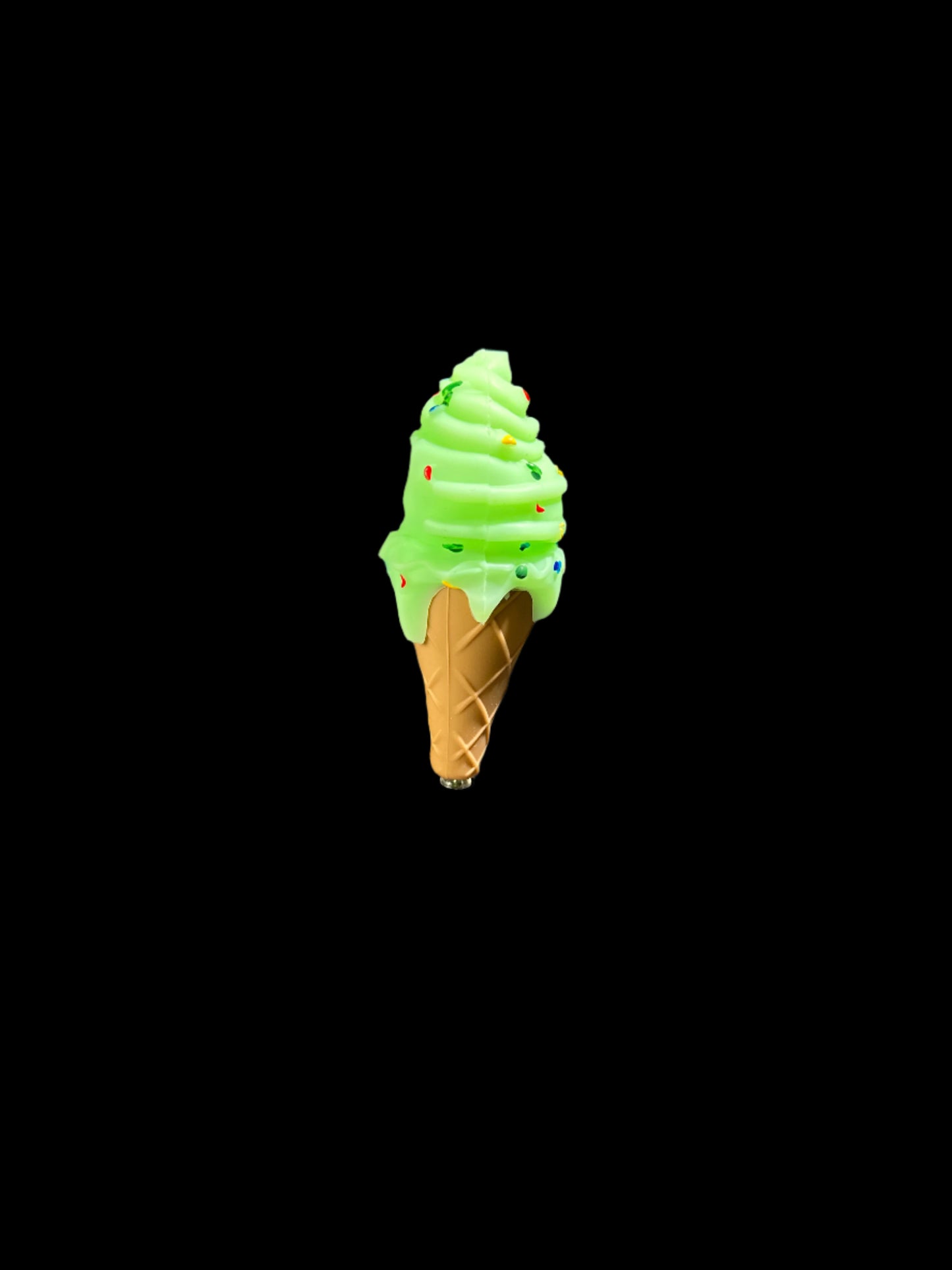 GREEN ICE CREAM SILICONE HAND PIPE