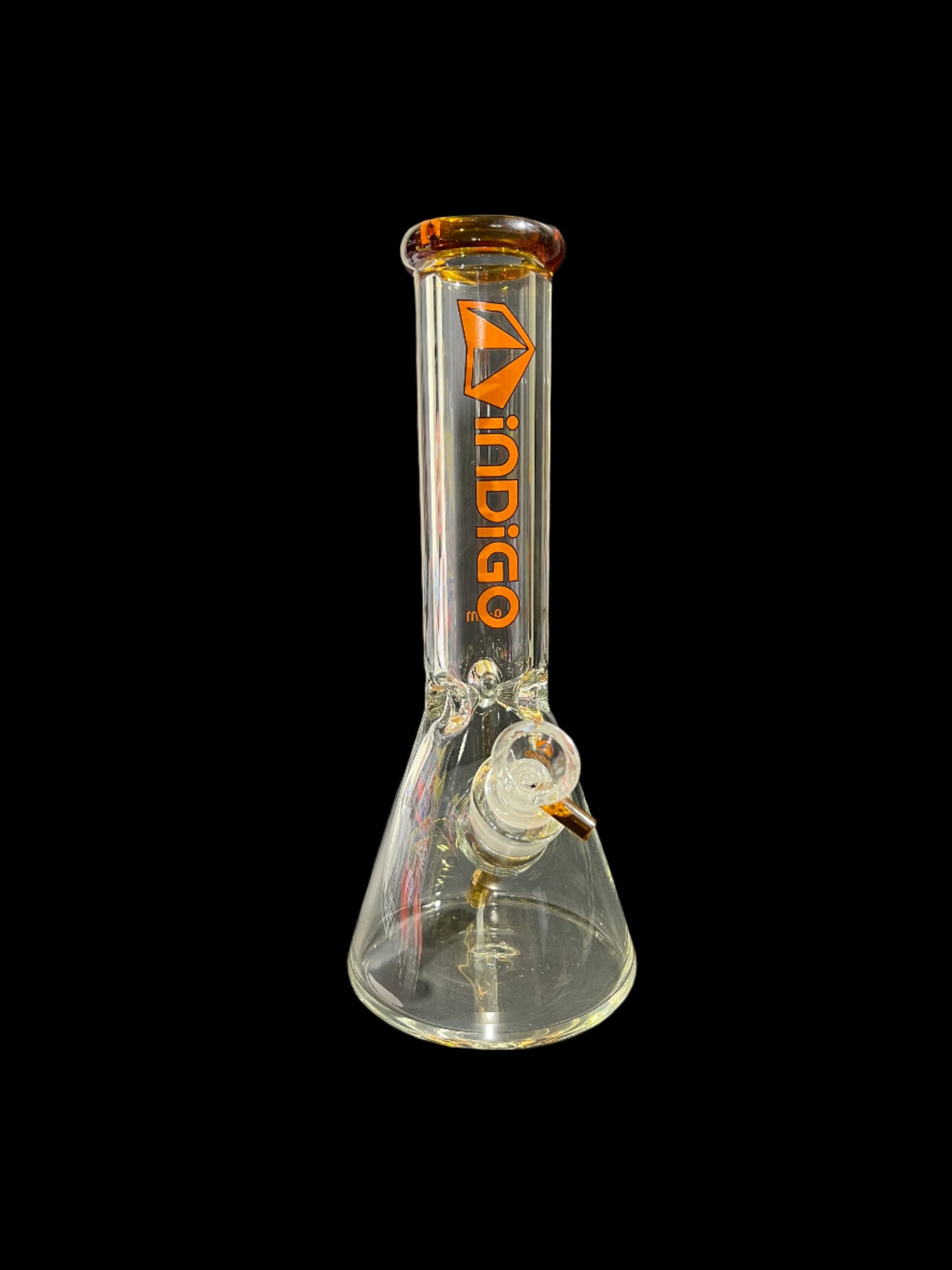 INDIGO CLEAR GLASS BONG 9MM USA GLASS