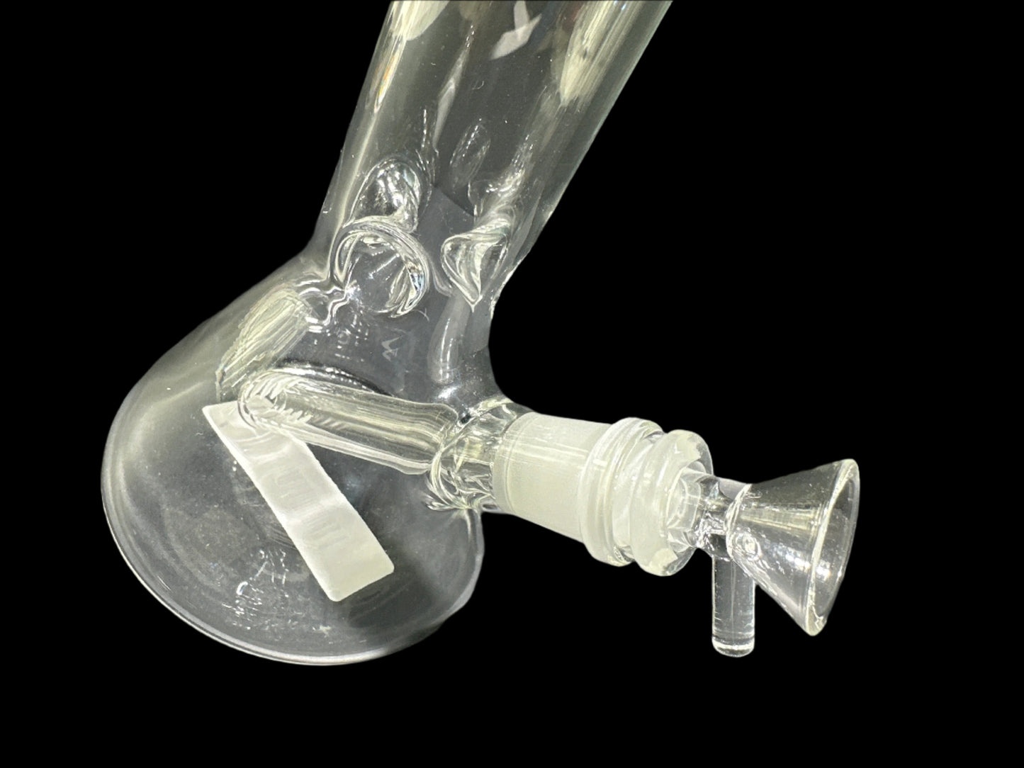 SMALL BLACK MOUTHPIECE GLASS BONG