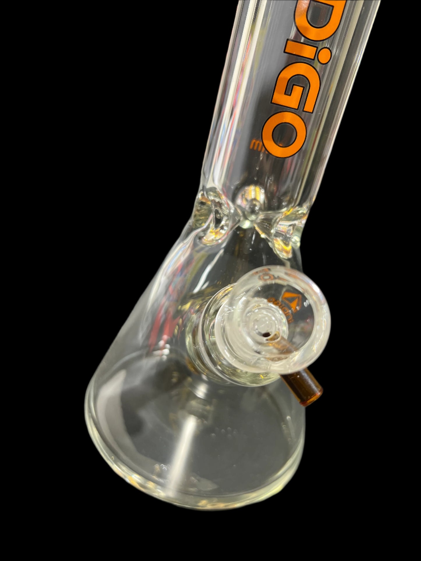 INDIGO CLEAR GLASS BONG 9MM USA GLASS