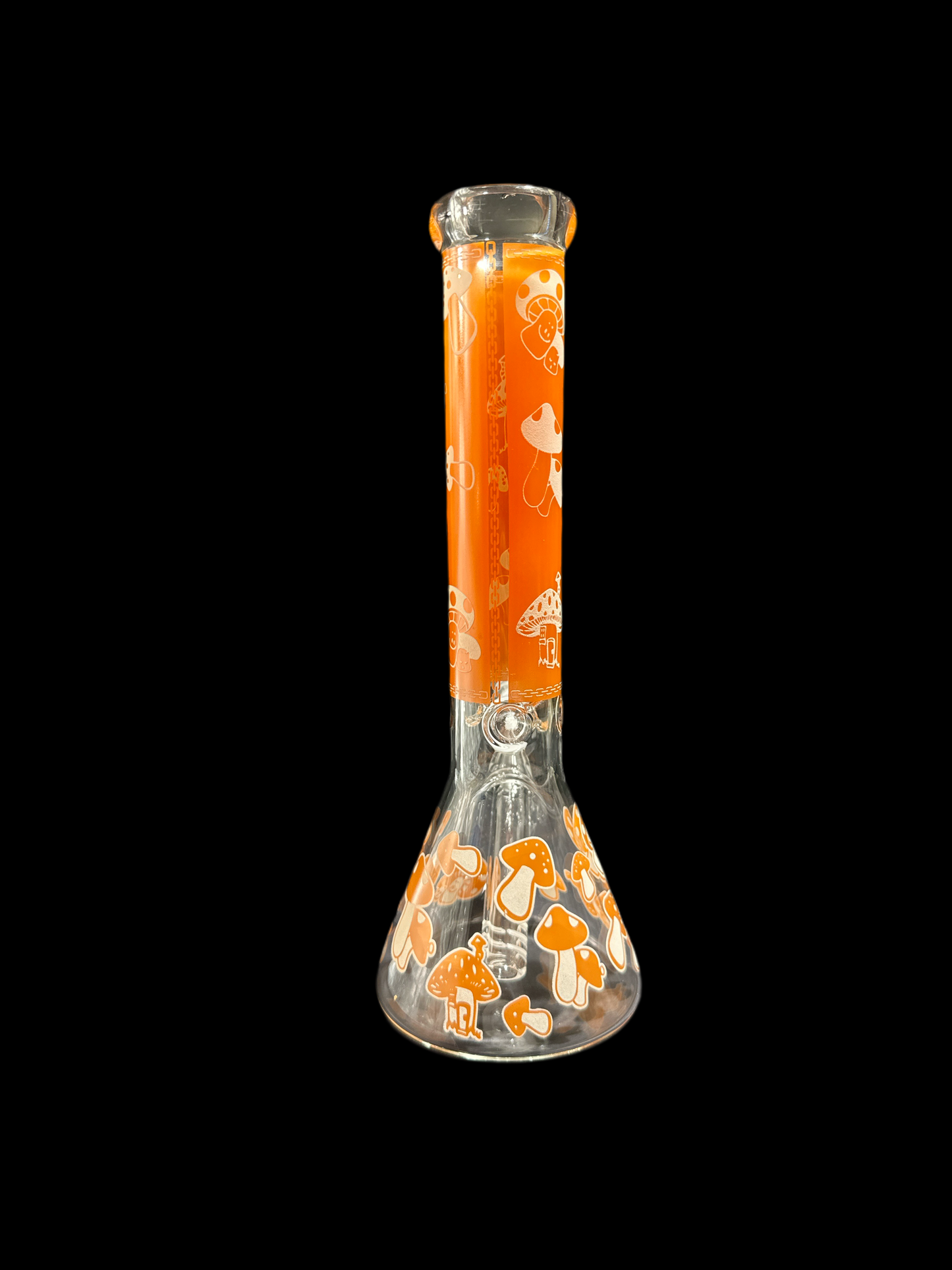 MEDIUM LIGHT MUSHROOMS HEAD BEACOR GLASS BONG