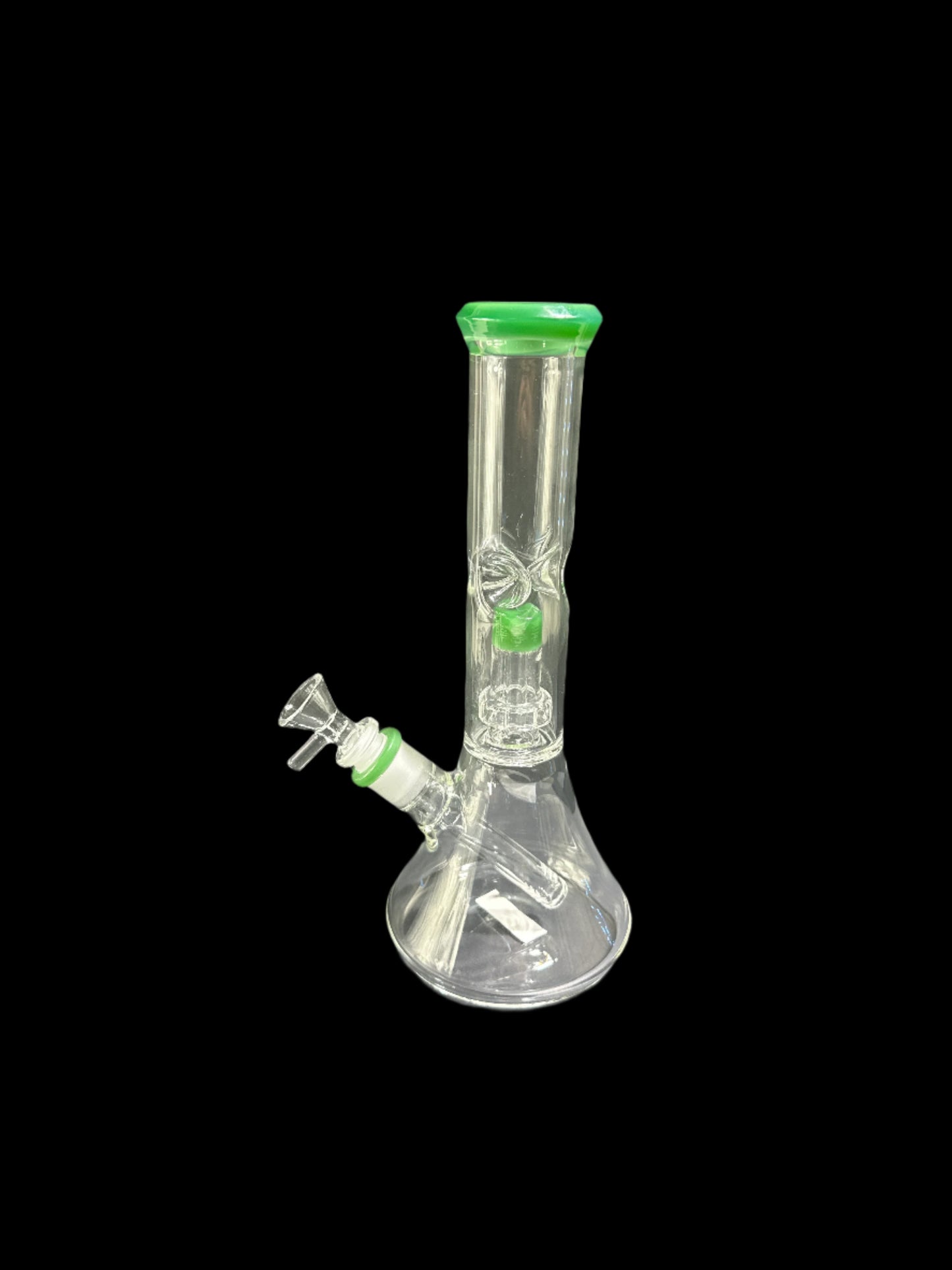 MEDIUM GREEN MOUTHPIECE GLASS BONG