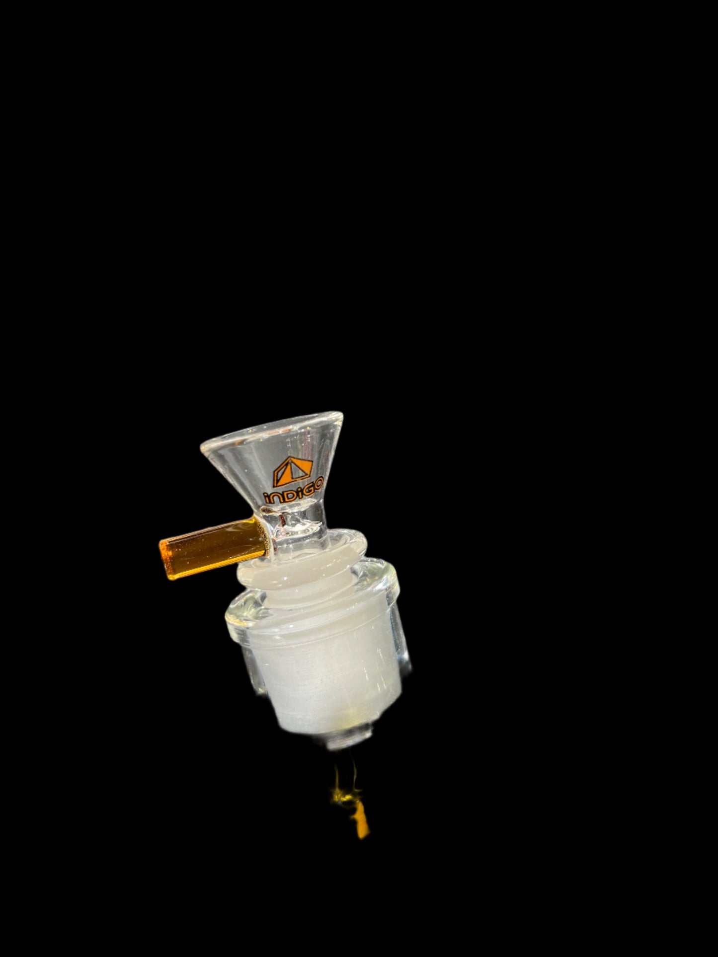 INDIGO CLEAR GLASS BONG 9MM USA GLASS