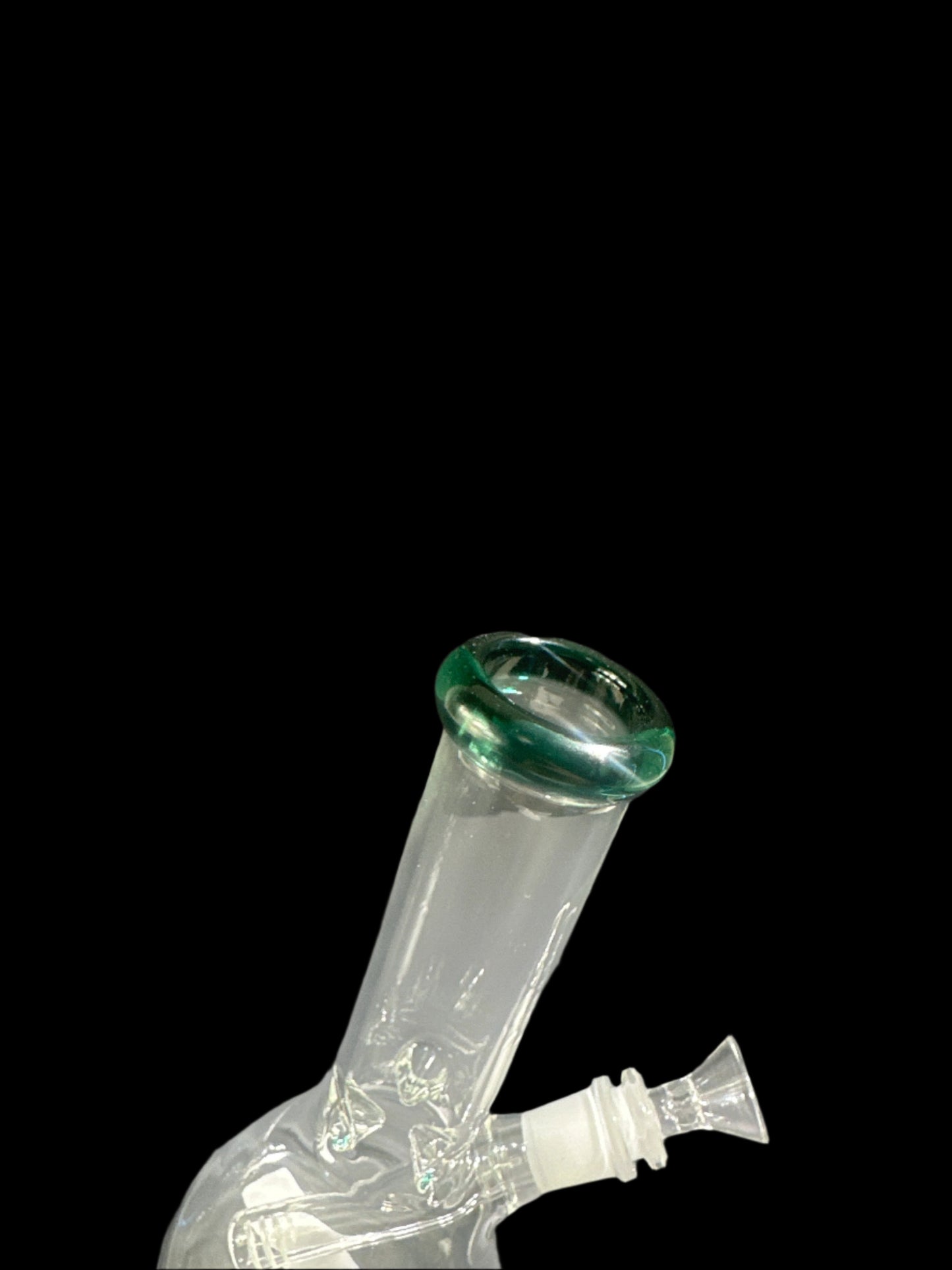 SMALL FOREST GREEN MOUTHPIECE GLASS BONG