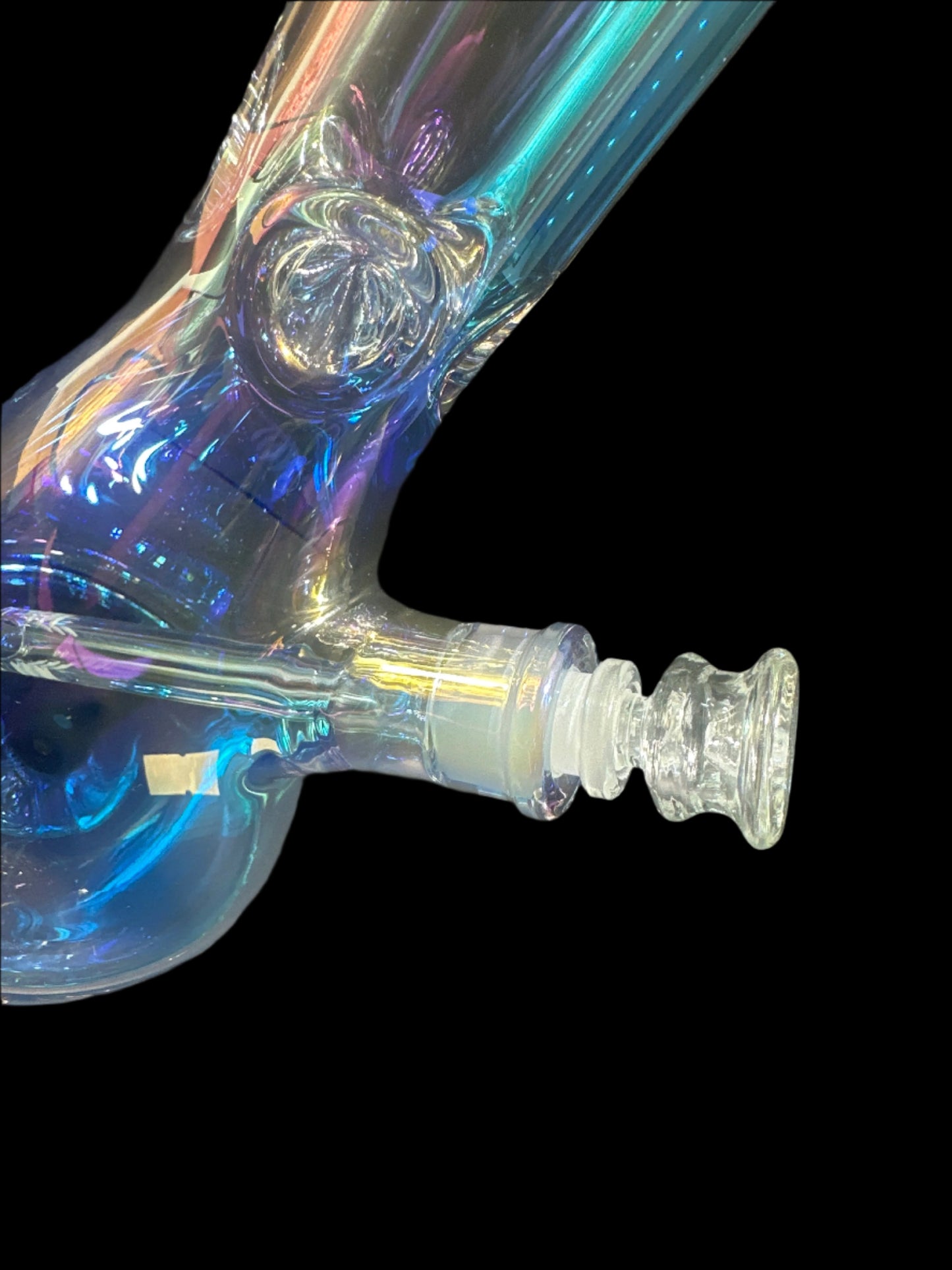 IRIDESCENT CLEAR GLASS BONG