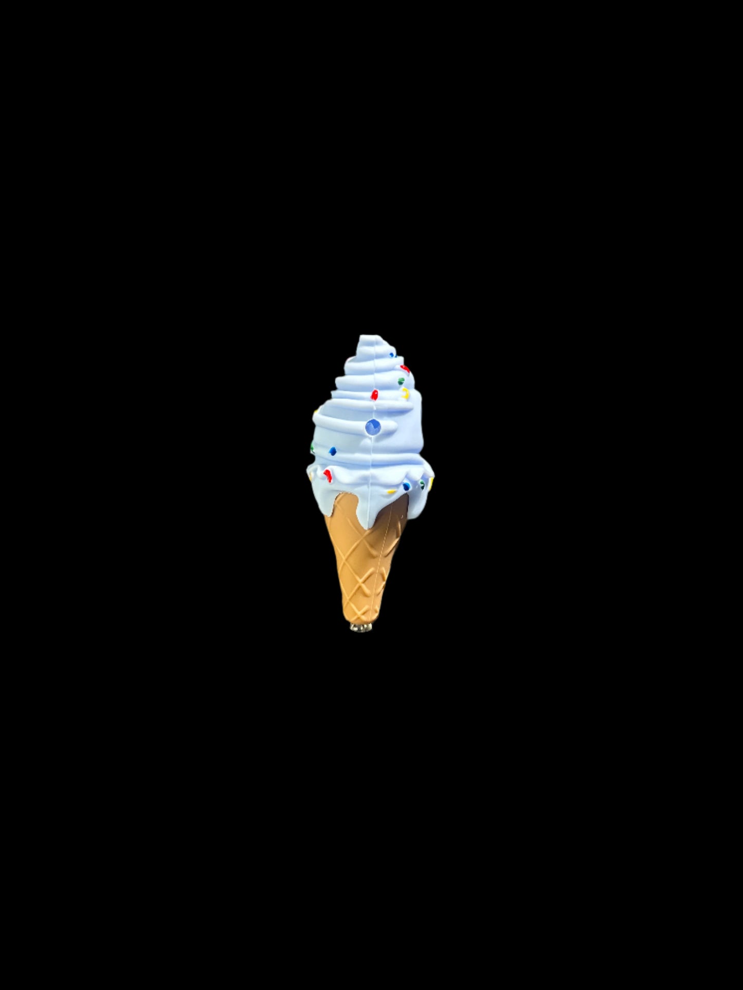 BLUE ICE CREAM CONE SILICONE HAND PIPE