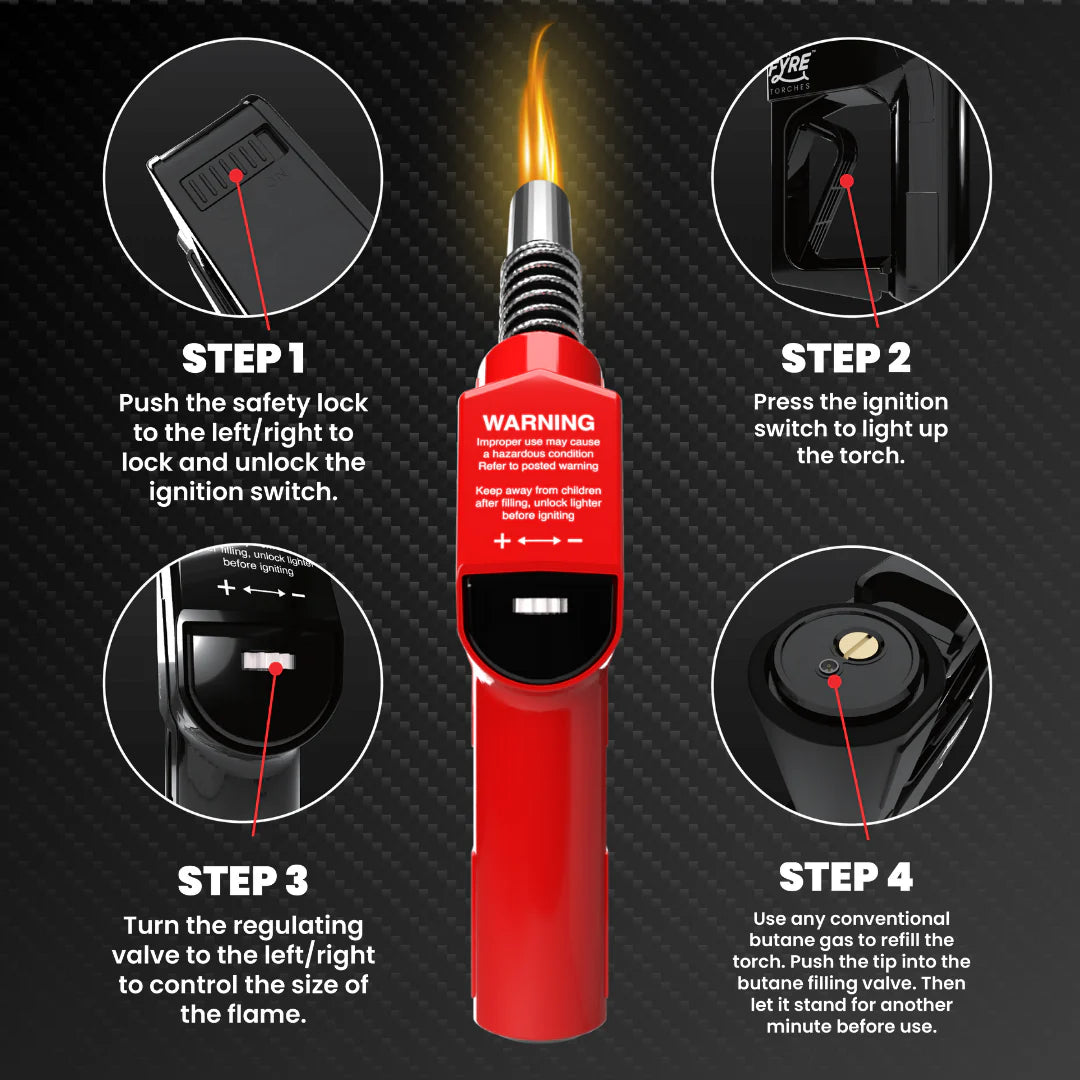 Gas Pump" Shaped Torch Refillable and Adjustable Flame