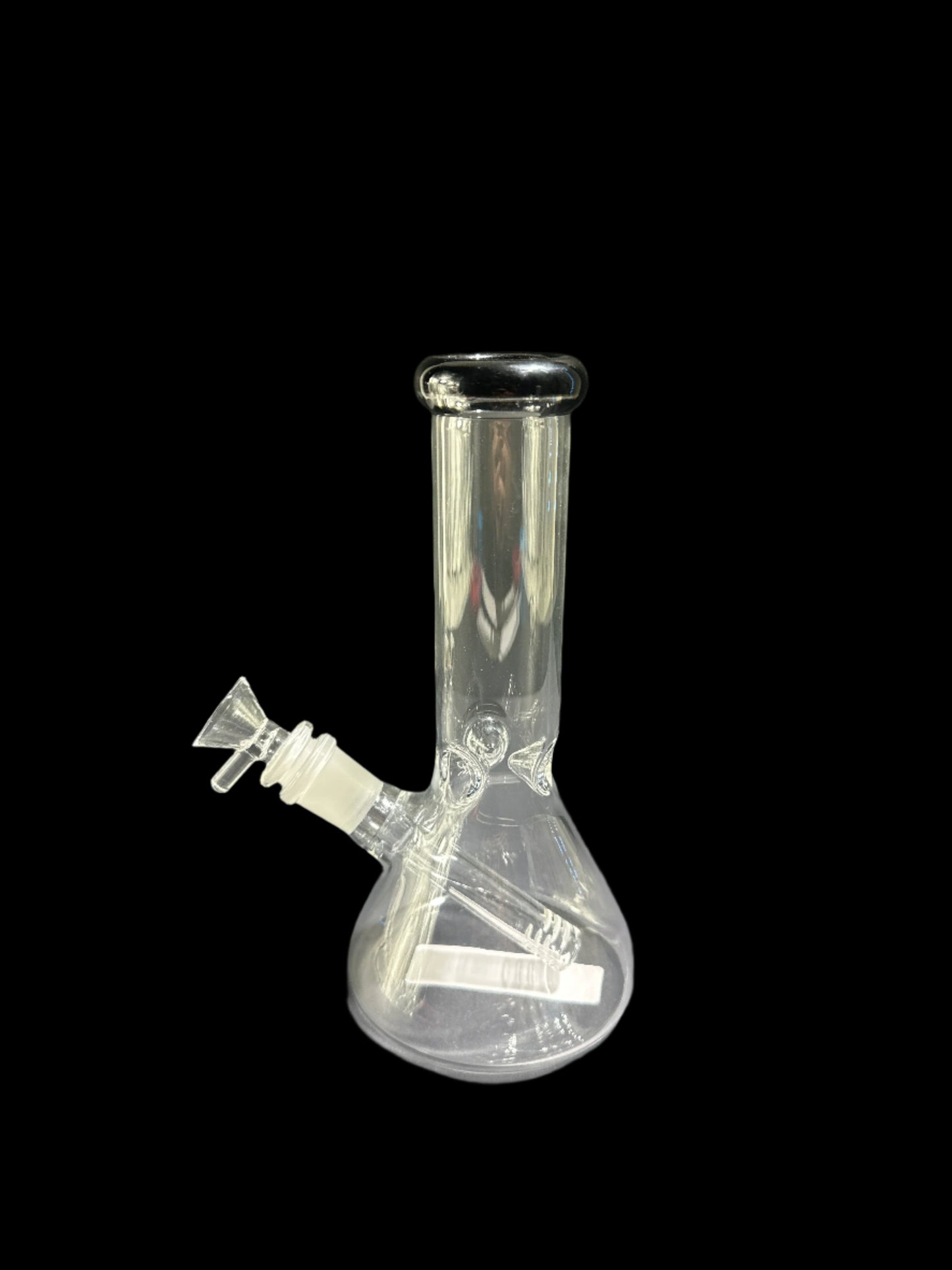 SMALL BLACK MOUTHPIECE GLASS BONG