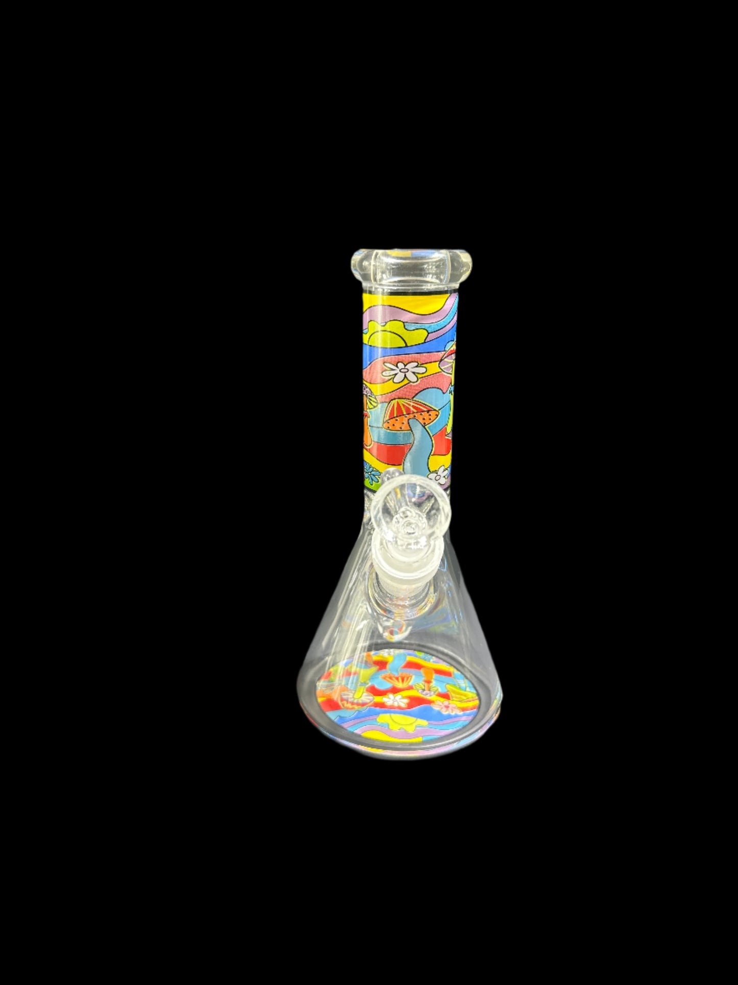 SMALL TRIPPY MUSHROOM GLASS BONG