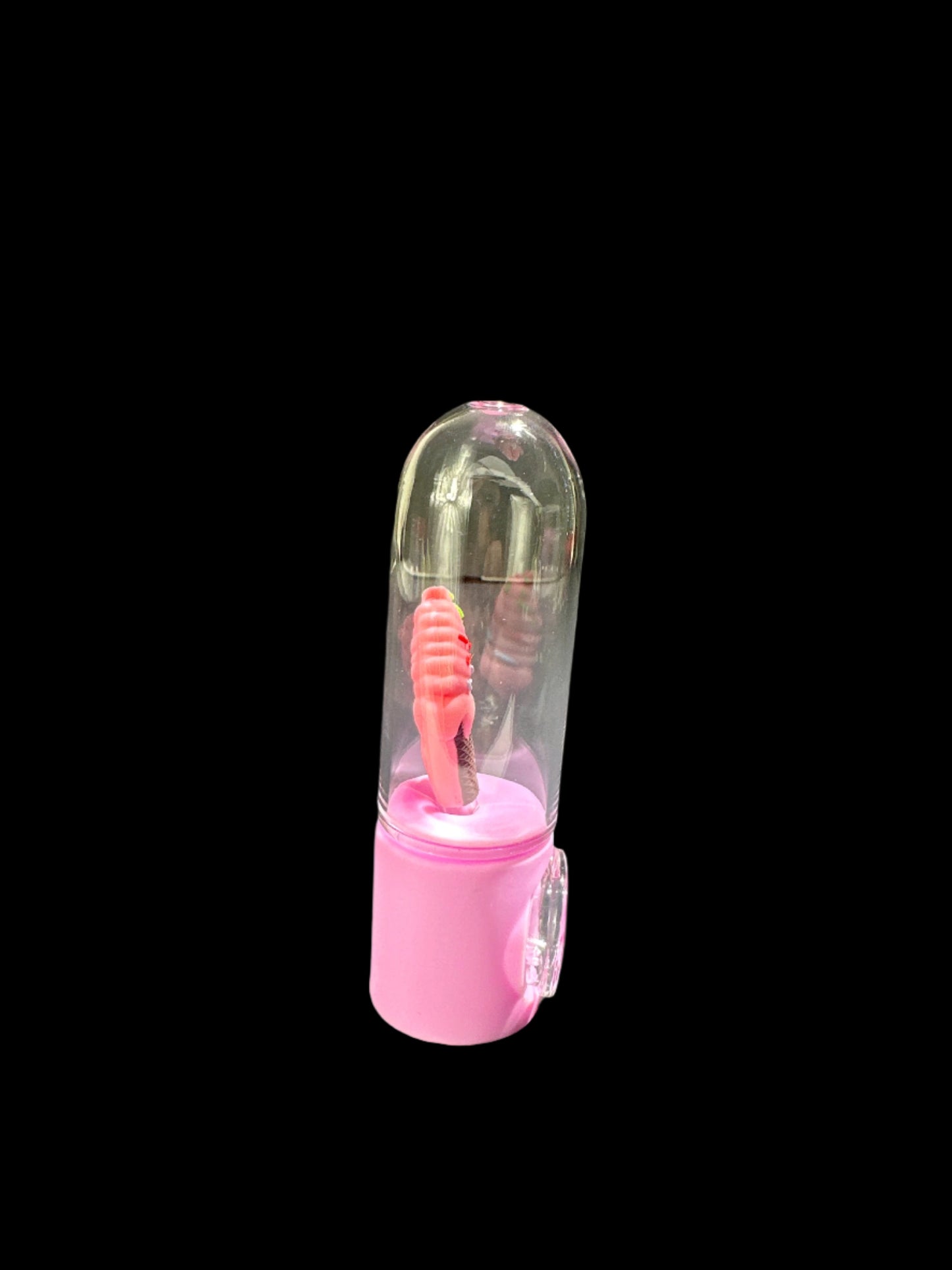 PINK ICE CREAM SILICONE AND GLASS HAND PIPE