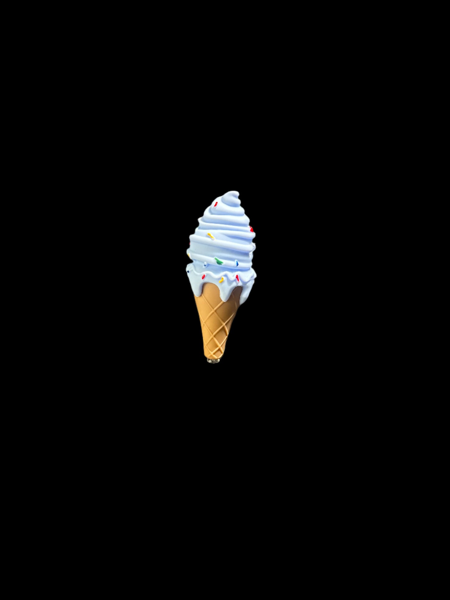 BLUE ICE CREAM CONE SILICONE HAND PIPE