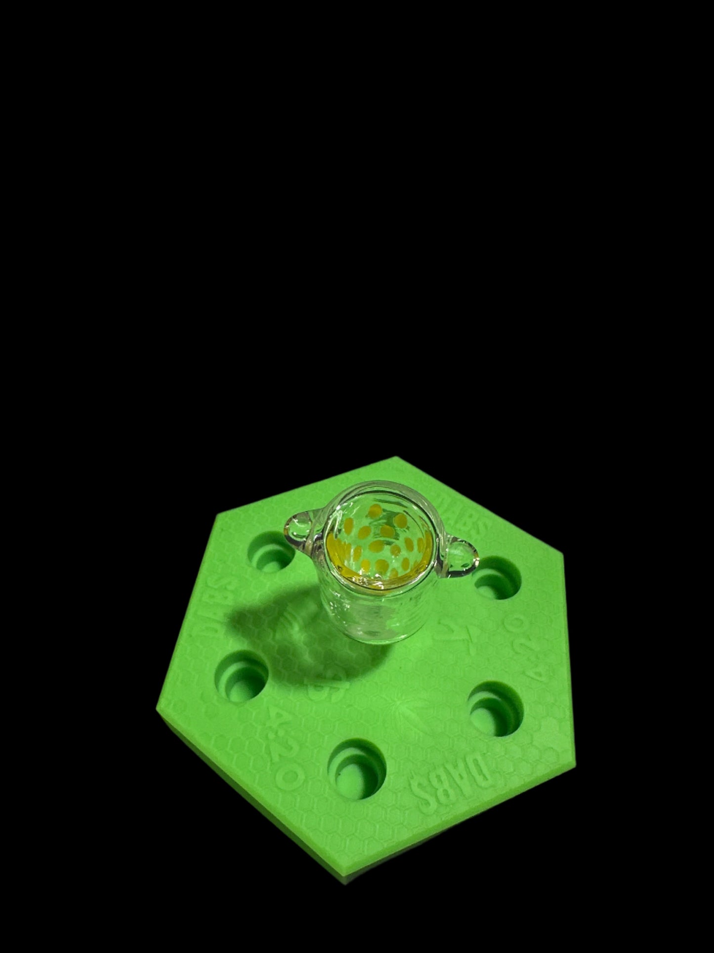 14MM YELLOW DOTTED BOWL PIECE