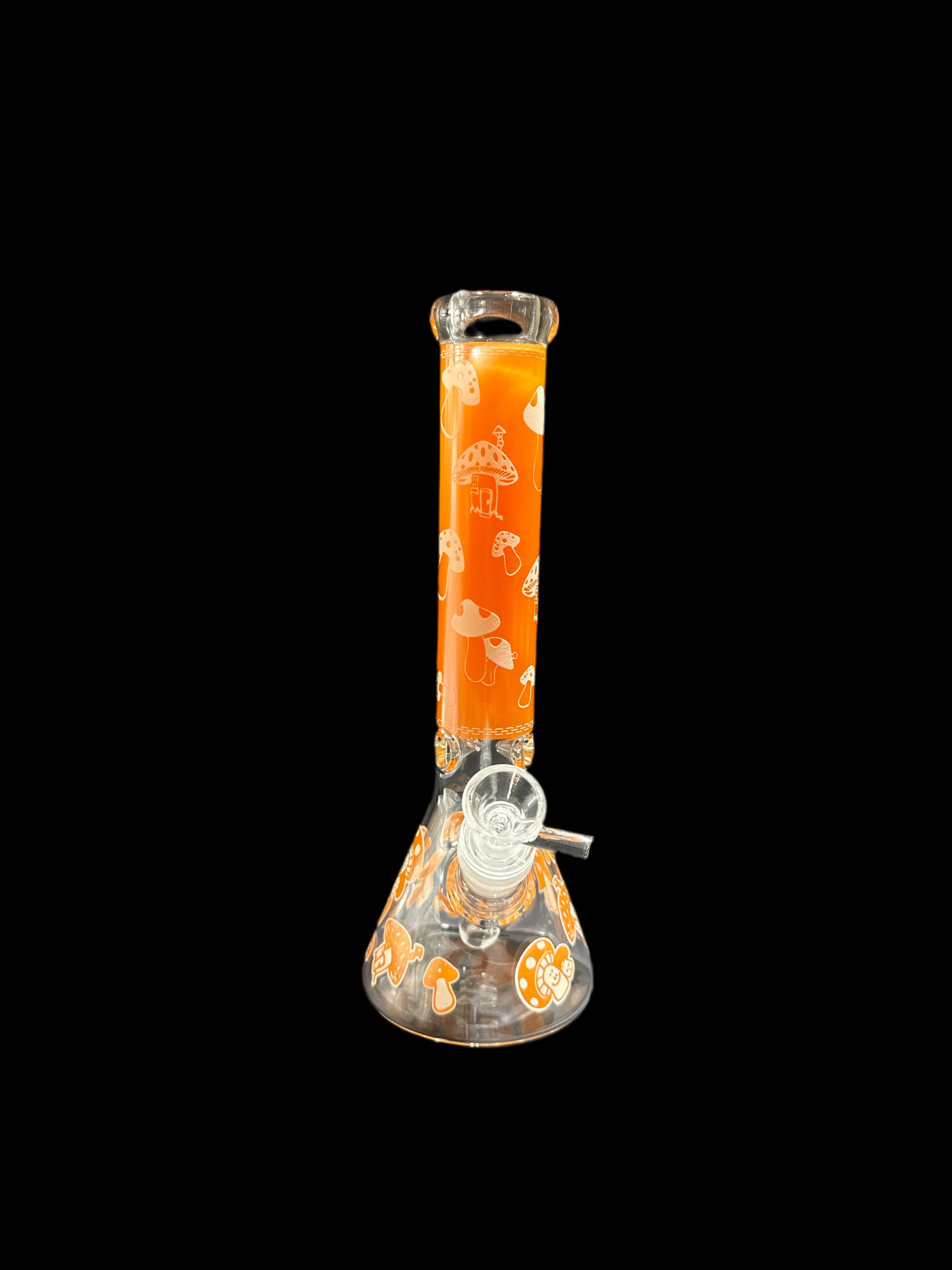 MEDIUM LIGHT MUSHROOMS HEAD BEACOR GLASS BONG