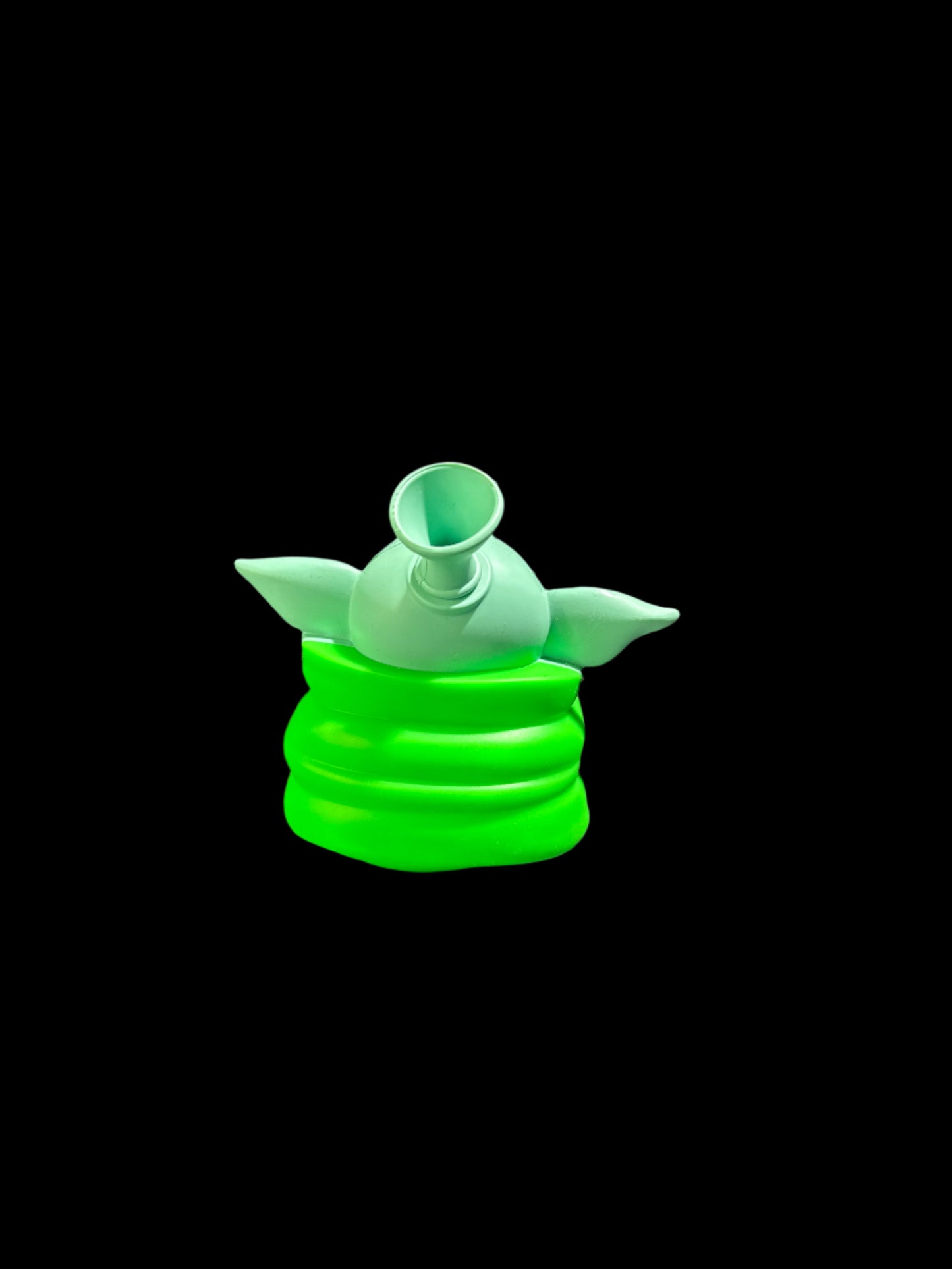 YODA WITH GREEN ROBE SILICONE BONG