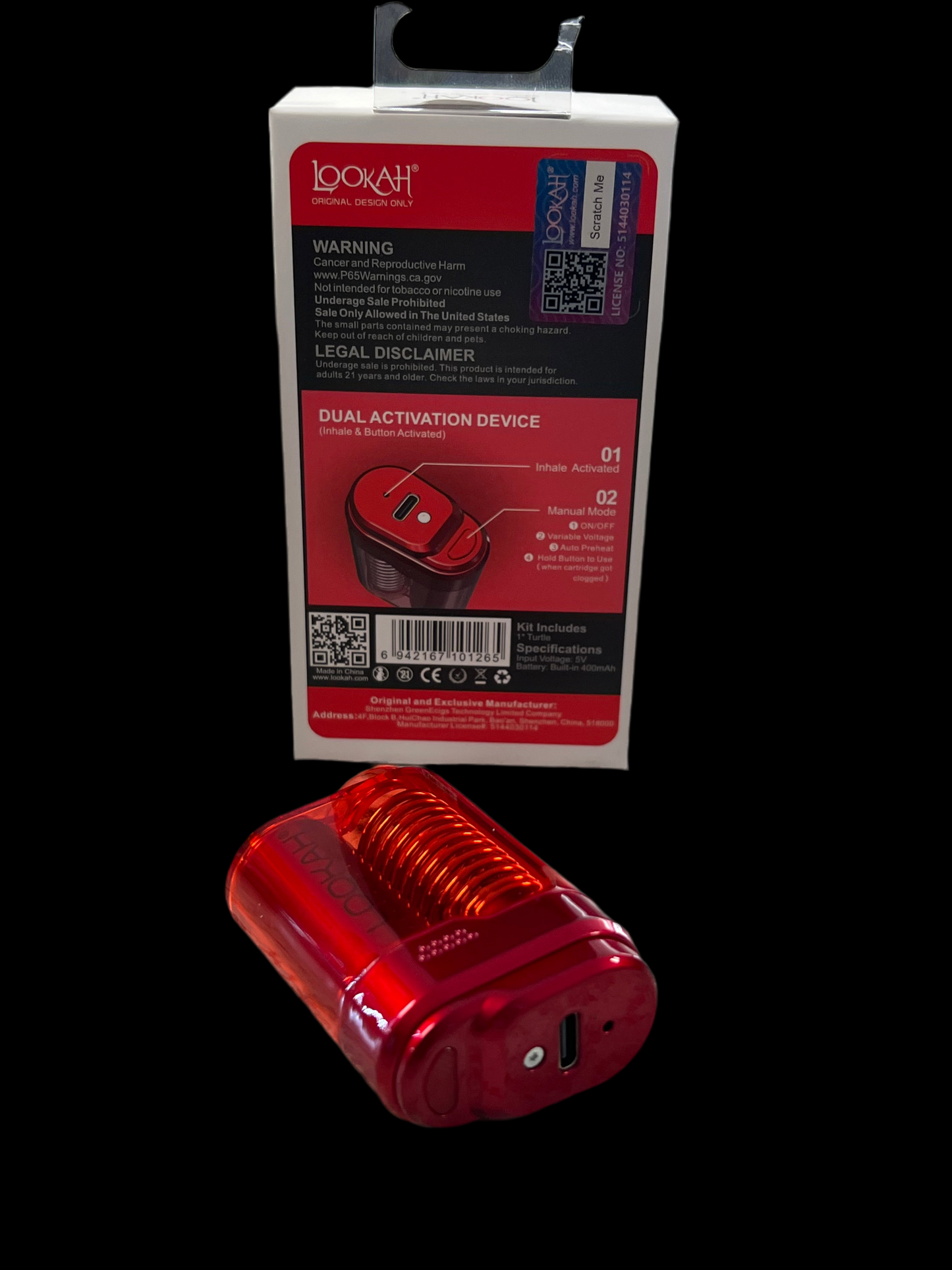 LOOKAH Turtle 510 Battery Pen