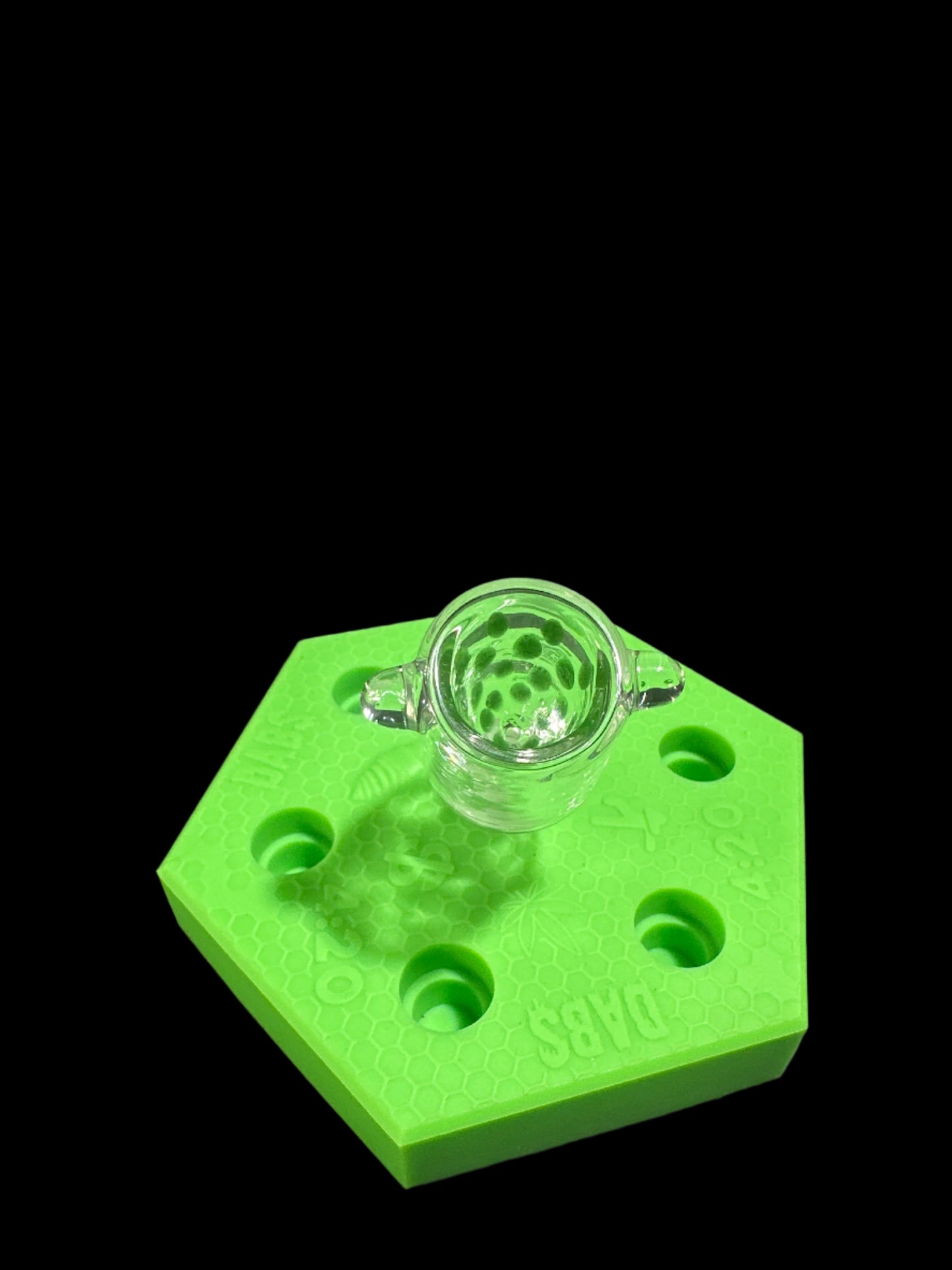 14MM DOTTED GREEN BOWL PIECE