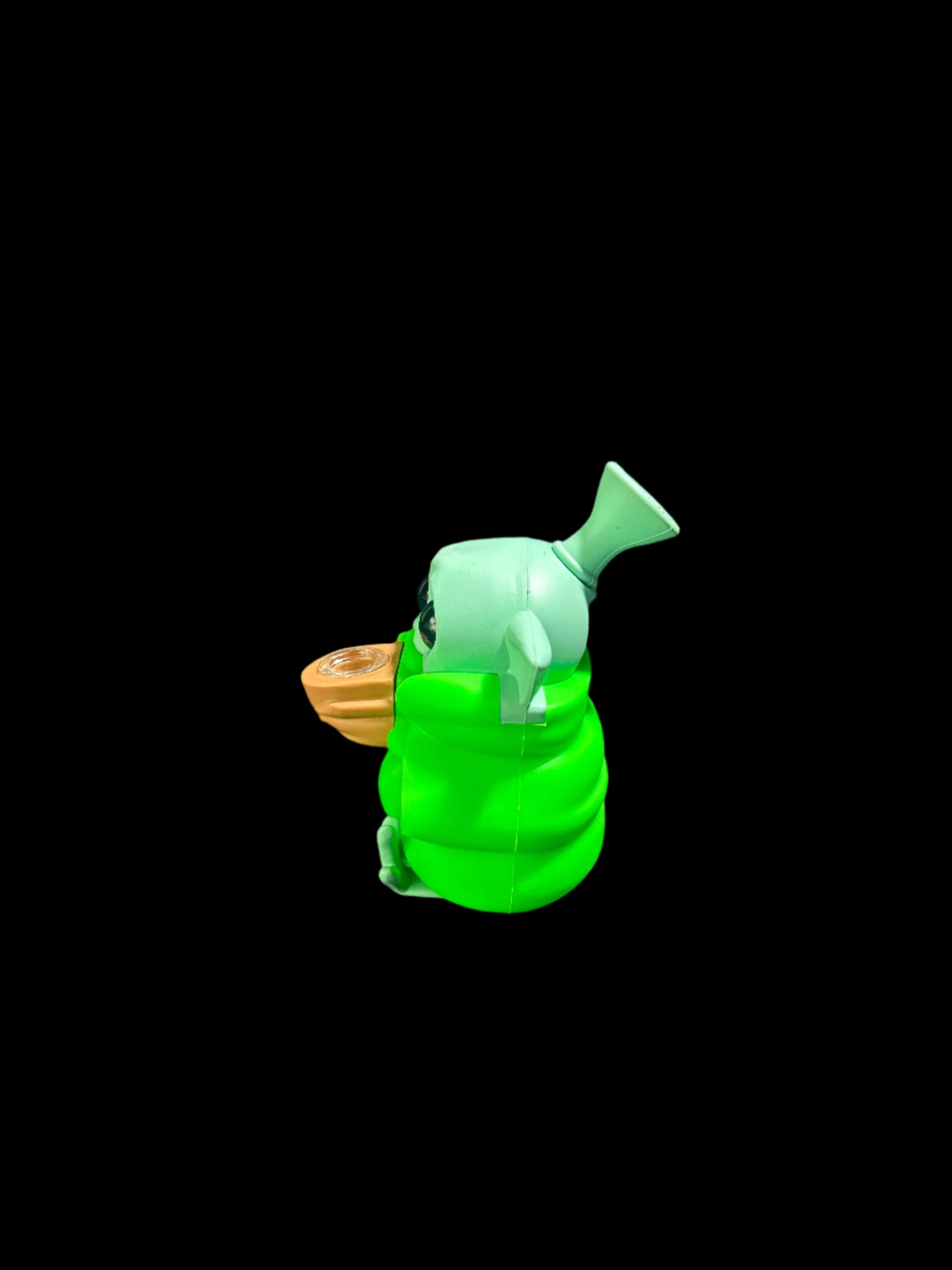 YODA WITH GREEN ROBE SILICONE BONG
