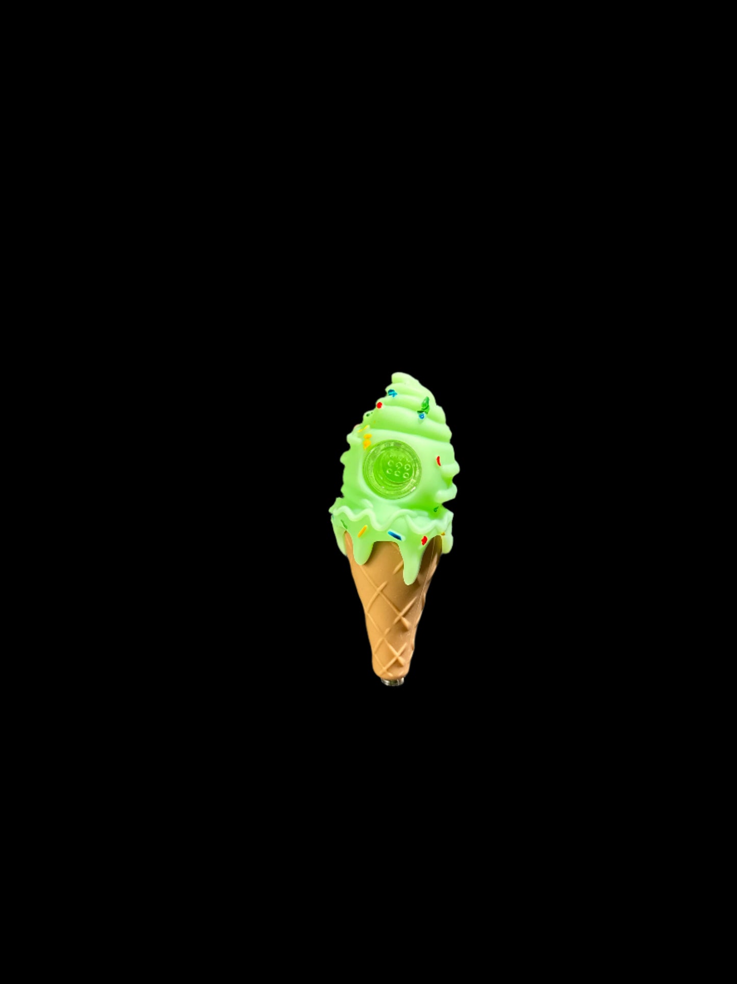 GREEN ICE CREAM SILICONE HAND PIPE