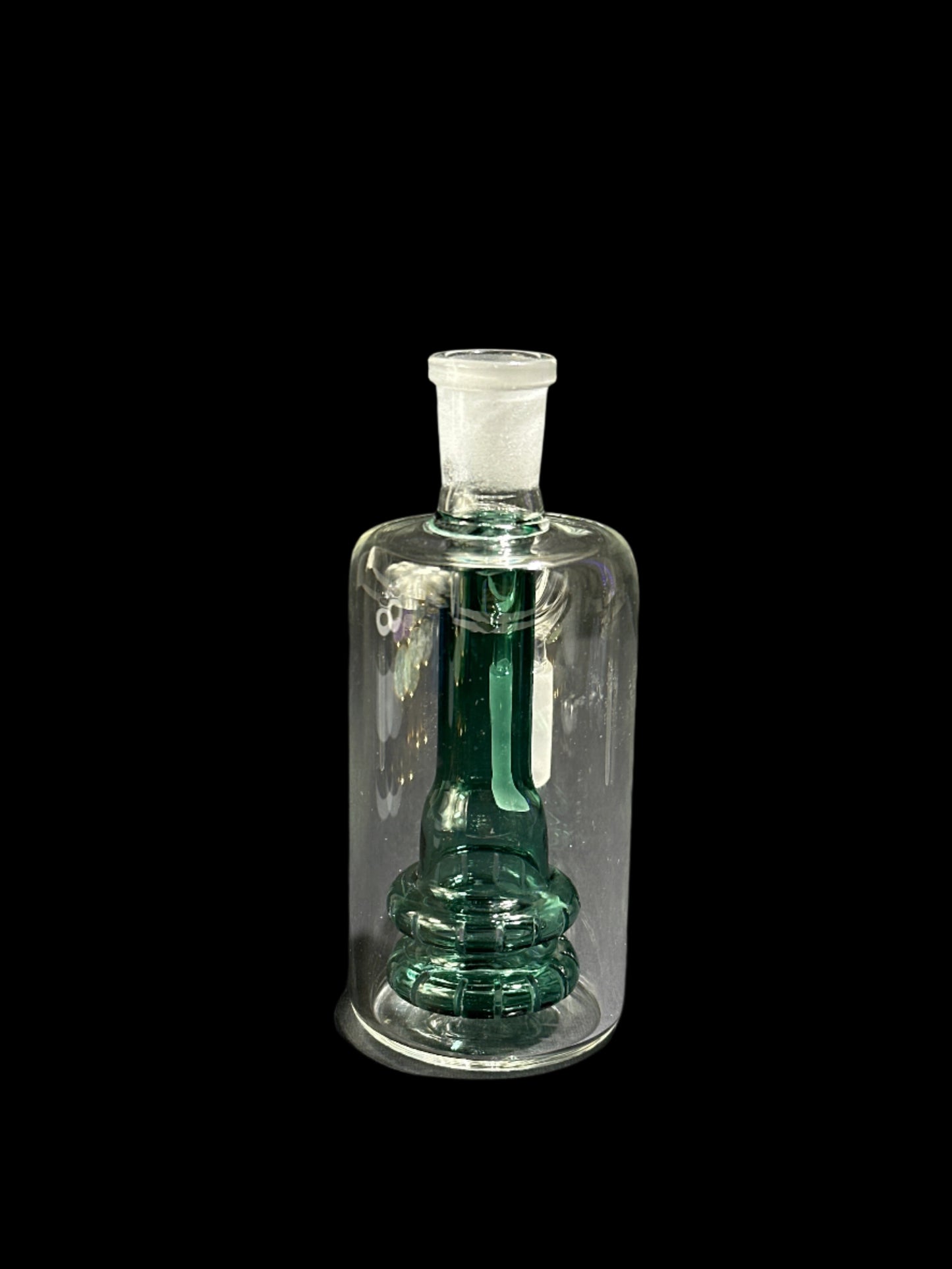 GREEN GLASS ASHCATCHER