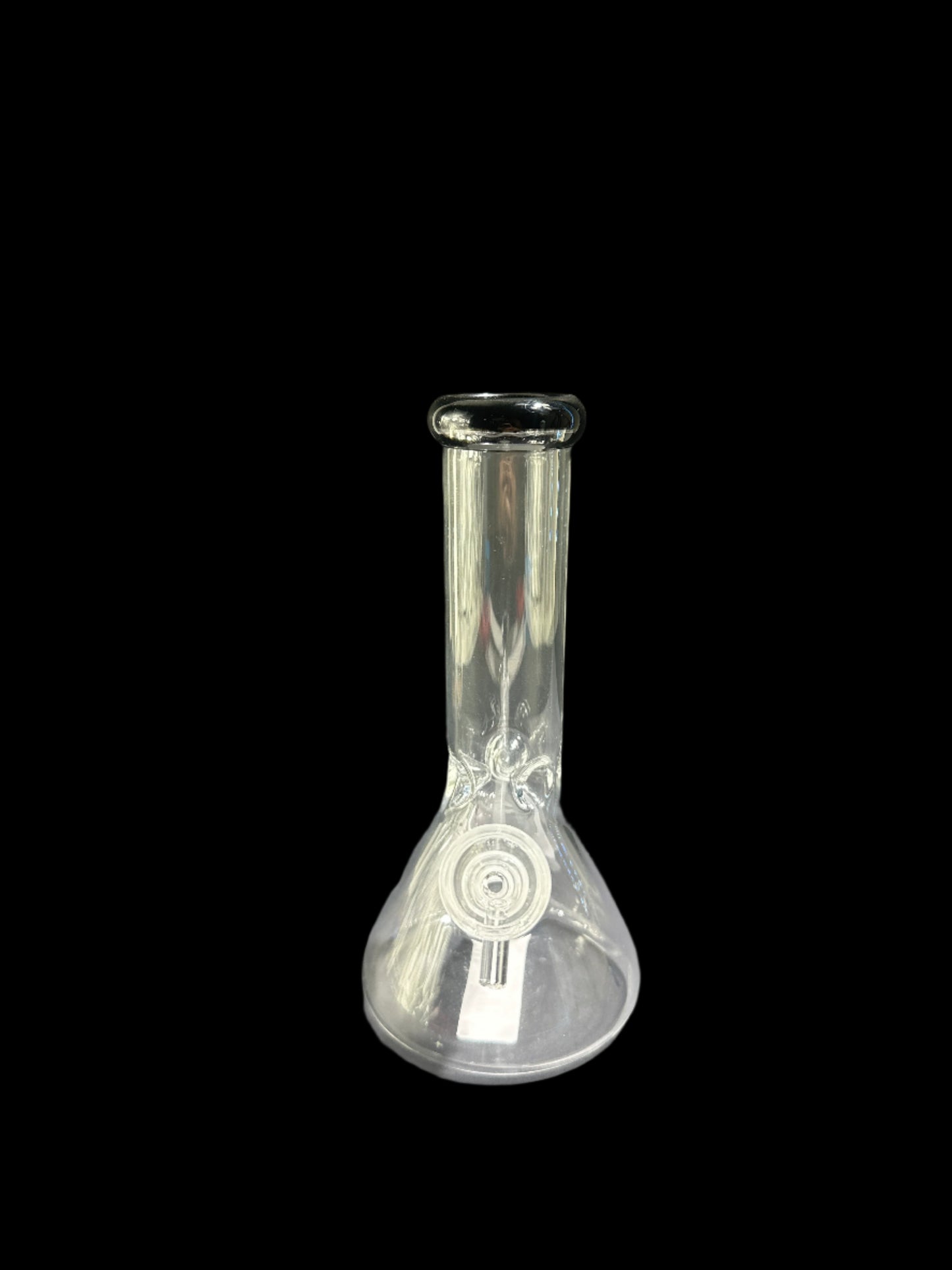 SMALL BLACK MOUTHPIECE GLASS BONG