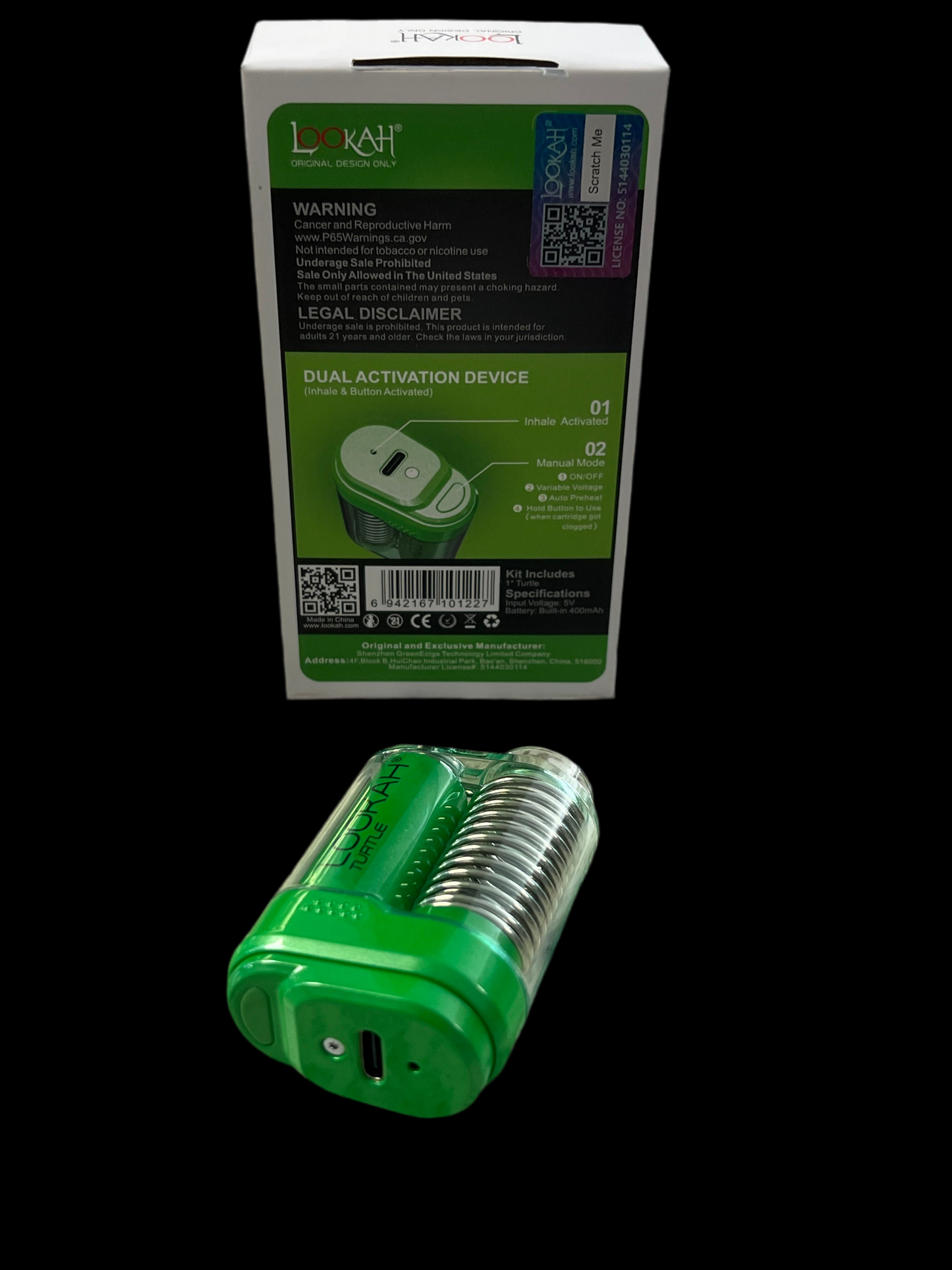 LOOKAH Turtle 510 Battery Pen