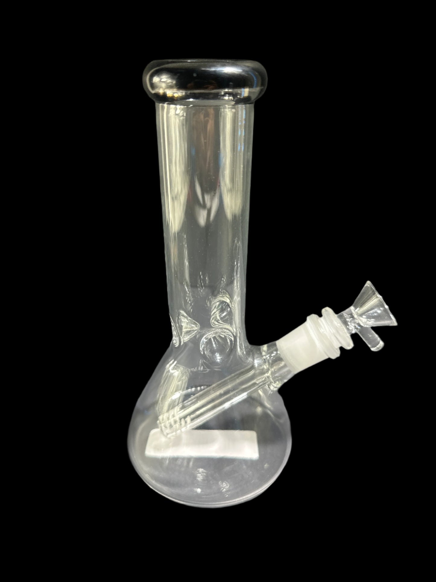 SMALL BLACK MOUTHPIECE GLASS BONG