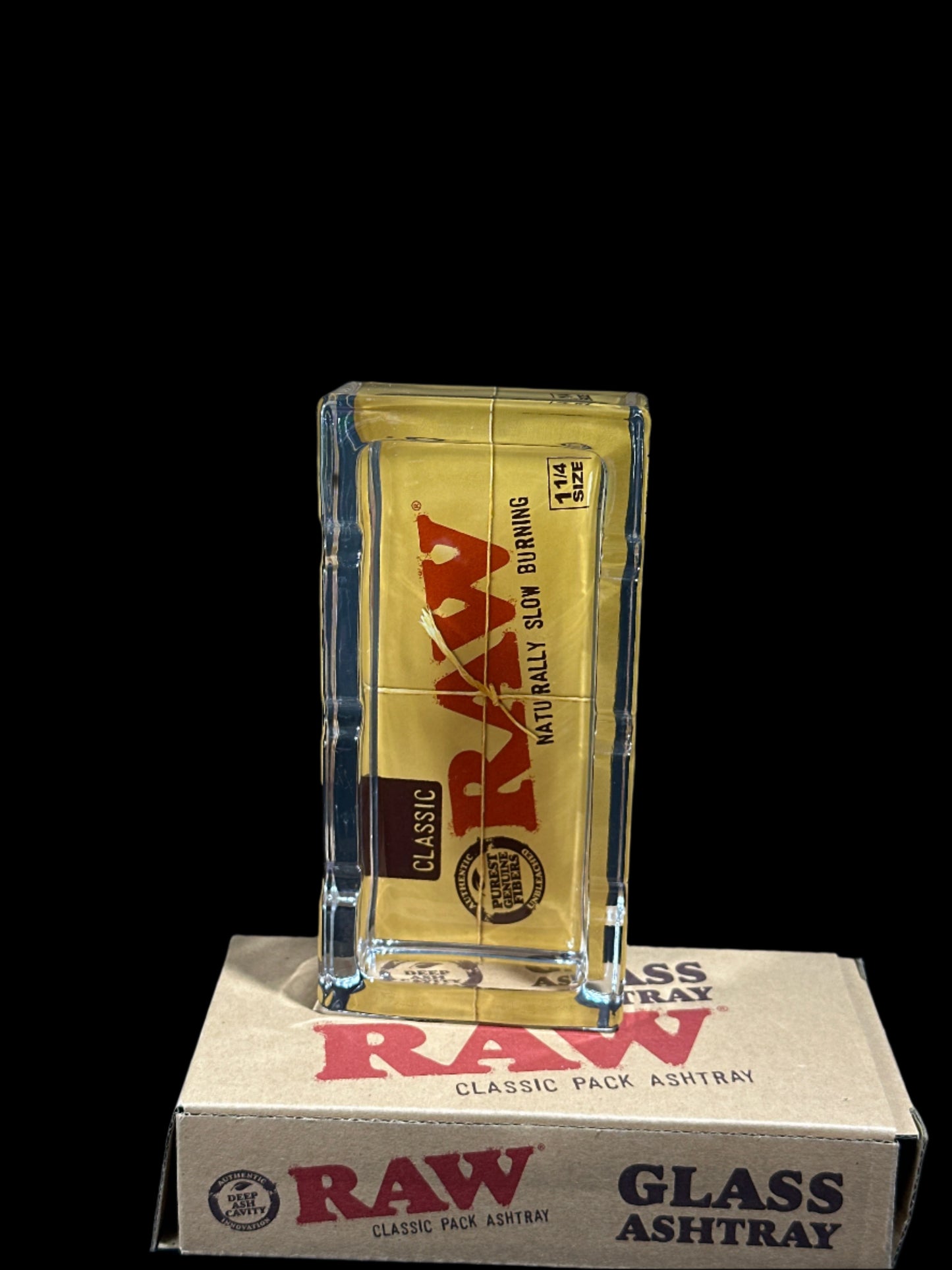 RAW GLASS ASHTRAY