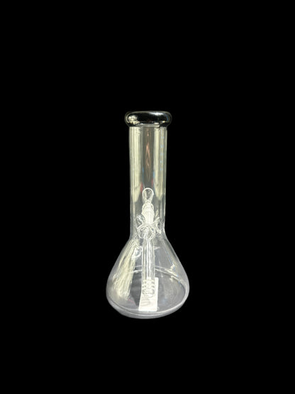 SMALL BLACK MOUTHPIECE GLASS BONG