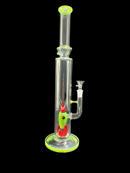 NEON ROCKET GLASS BONG